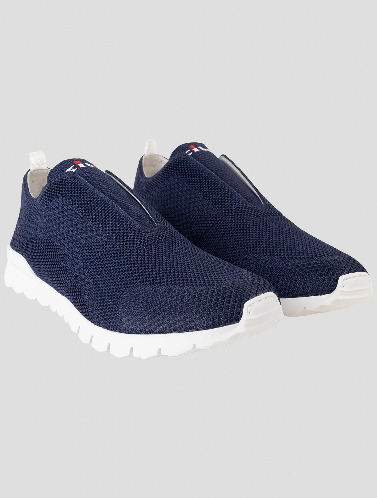 Kiton Blue Cotton Ea Sneakers