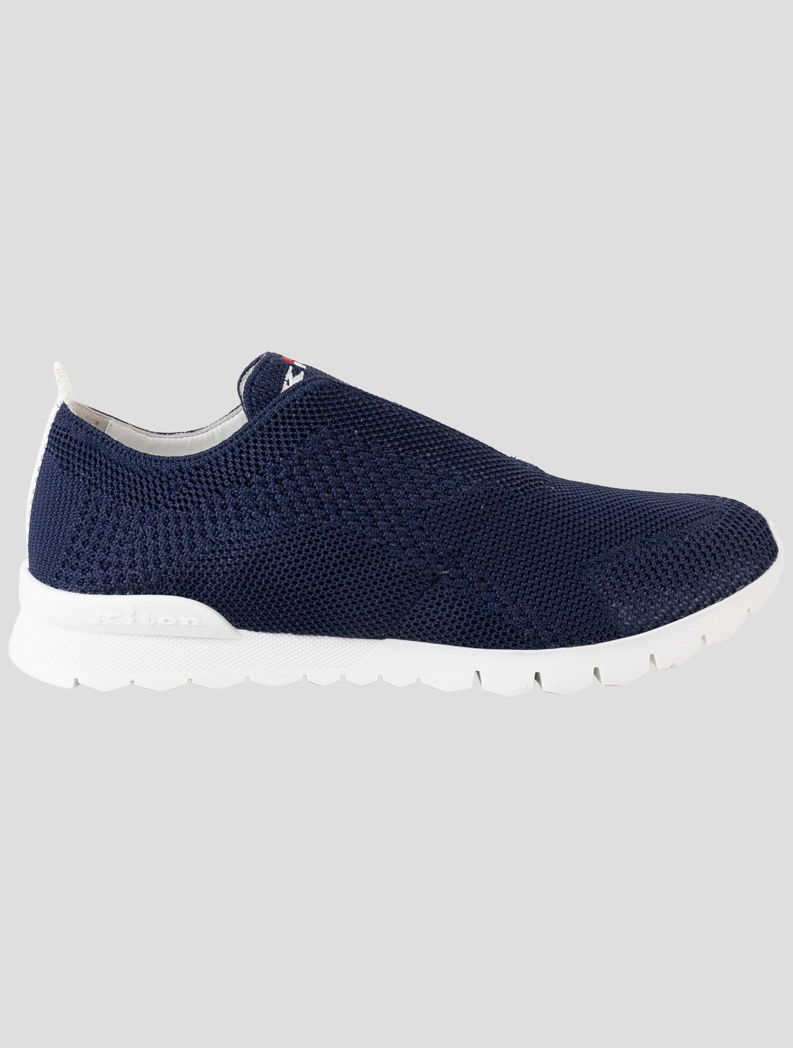 Kiton Blue Cotton Ea Sneakers