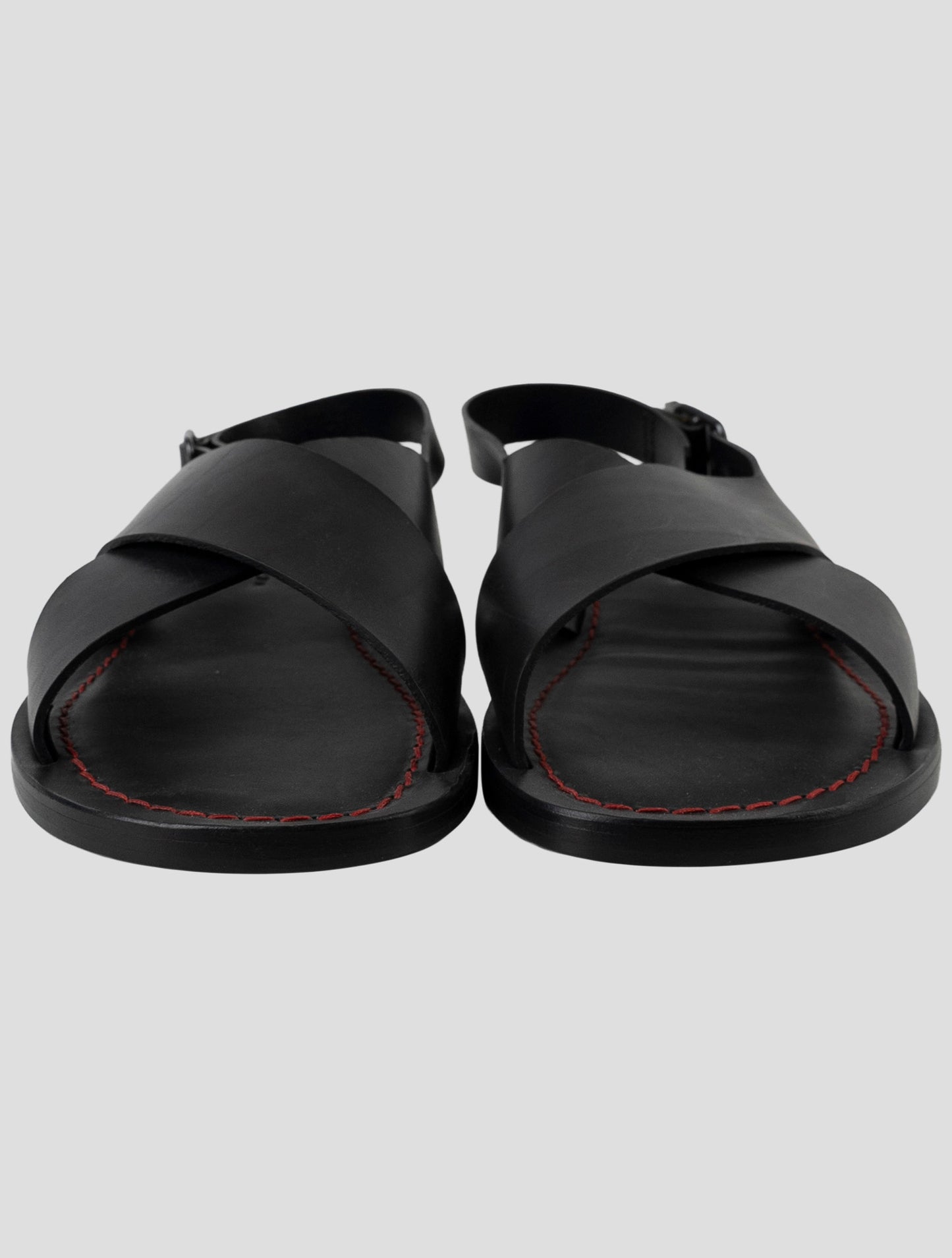 Kiton Black Leather Slippers
