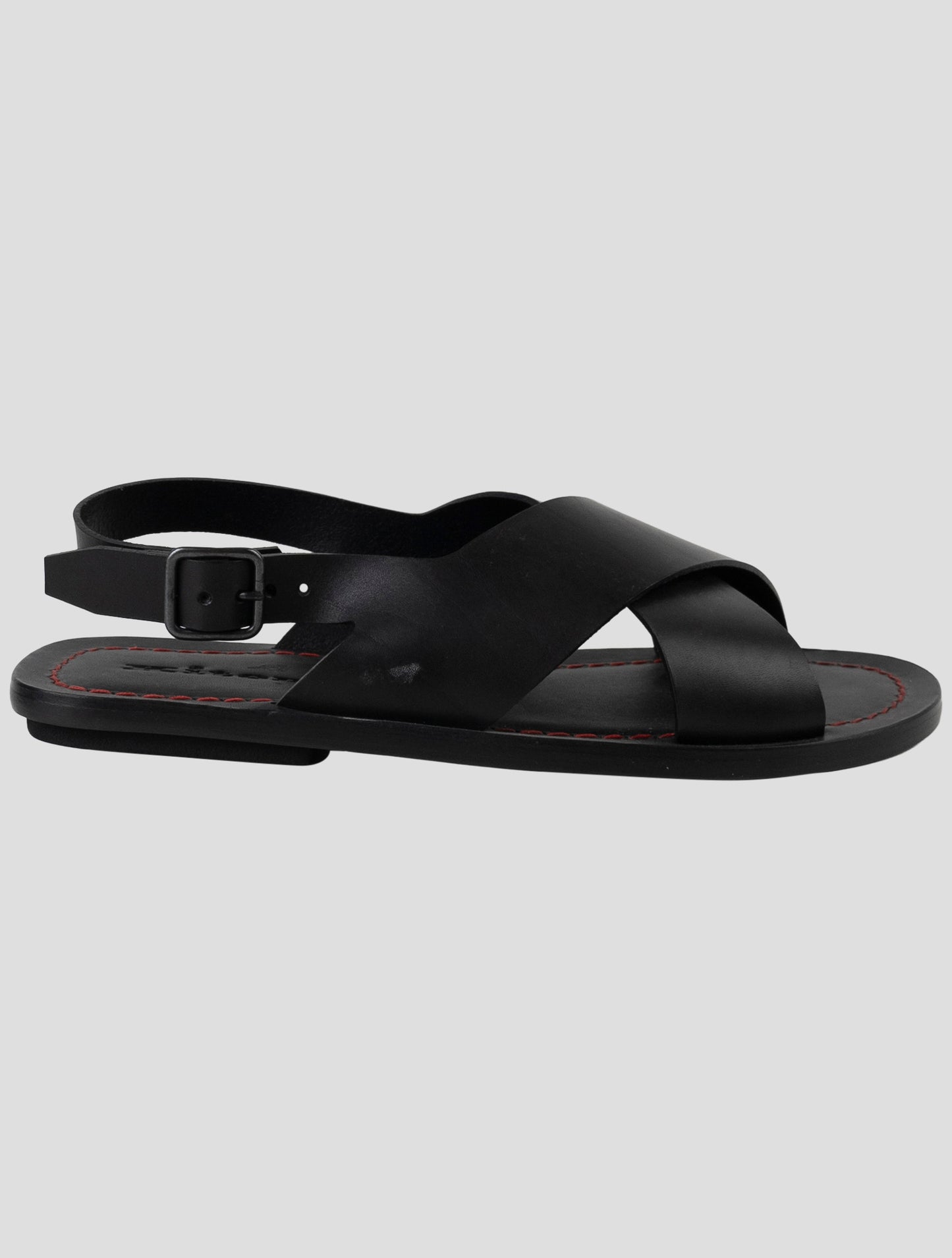 Kiton Black Leather Slippers