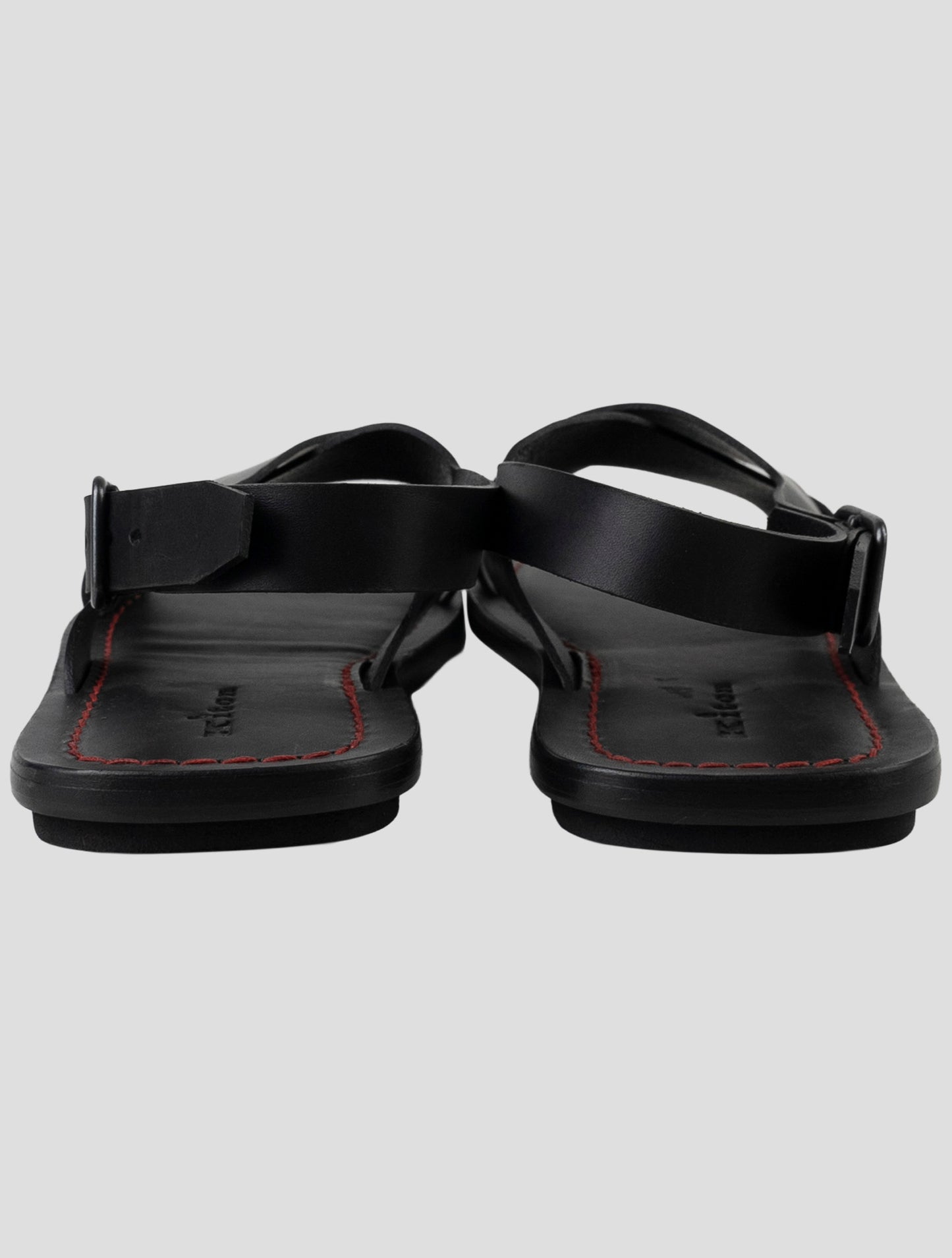 Kiton Black Leather Slippers