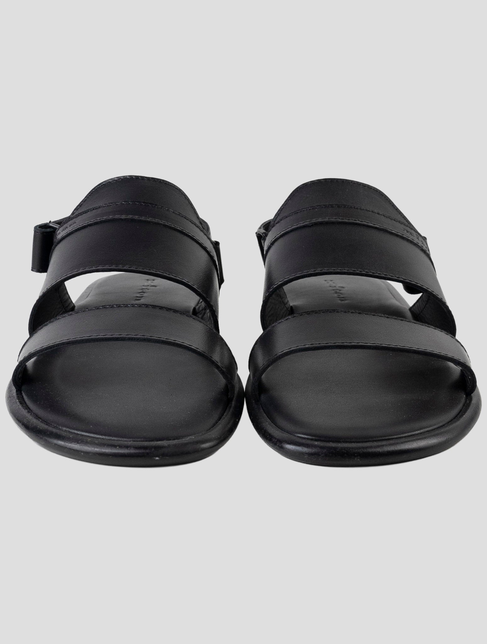 Kiton Black Leather Slippers