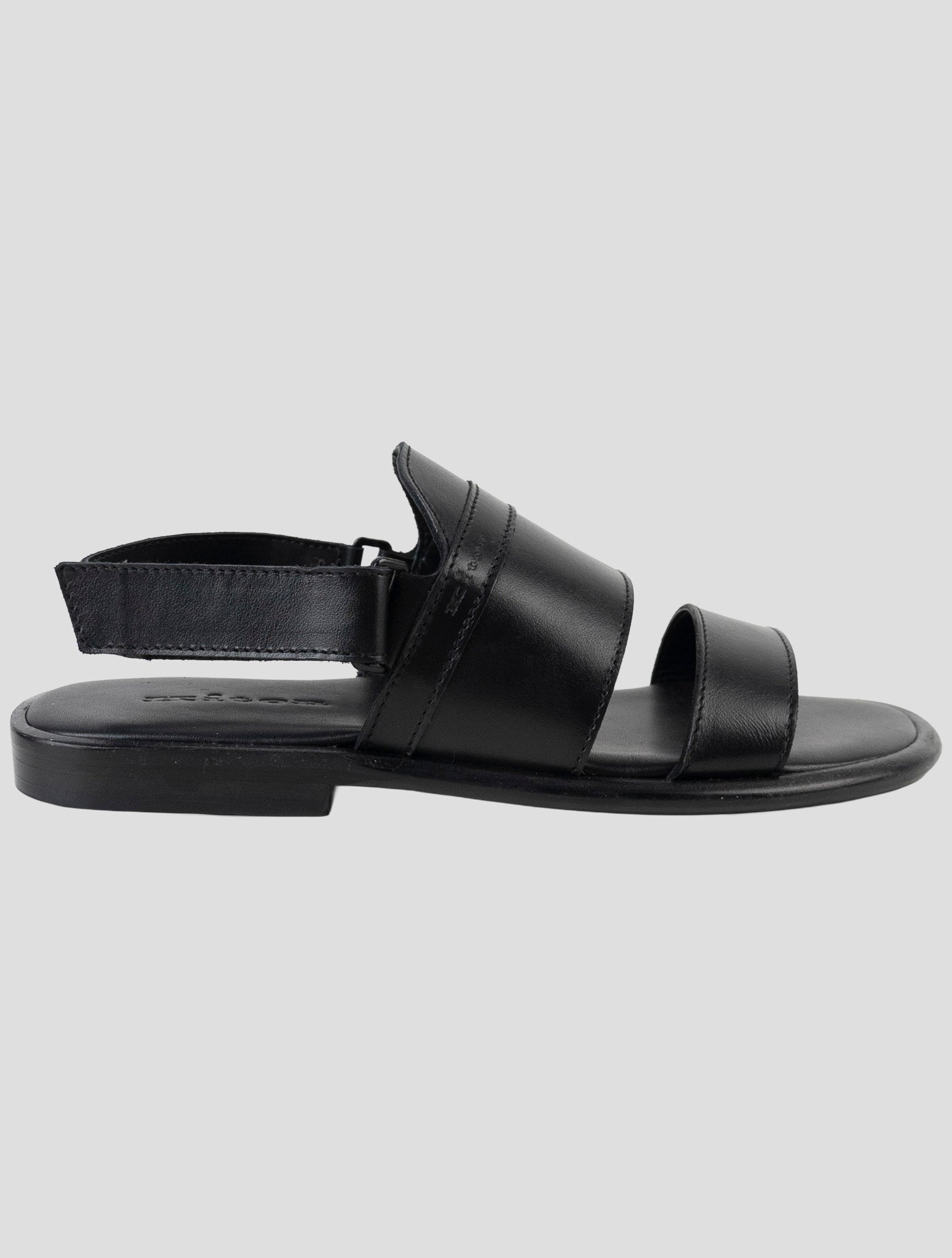 Kiton Black Leather Slippers