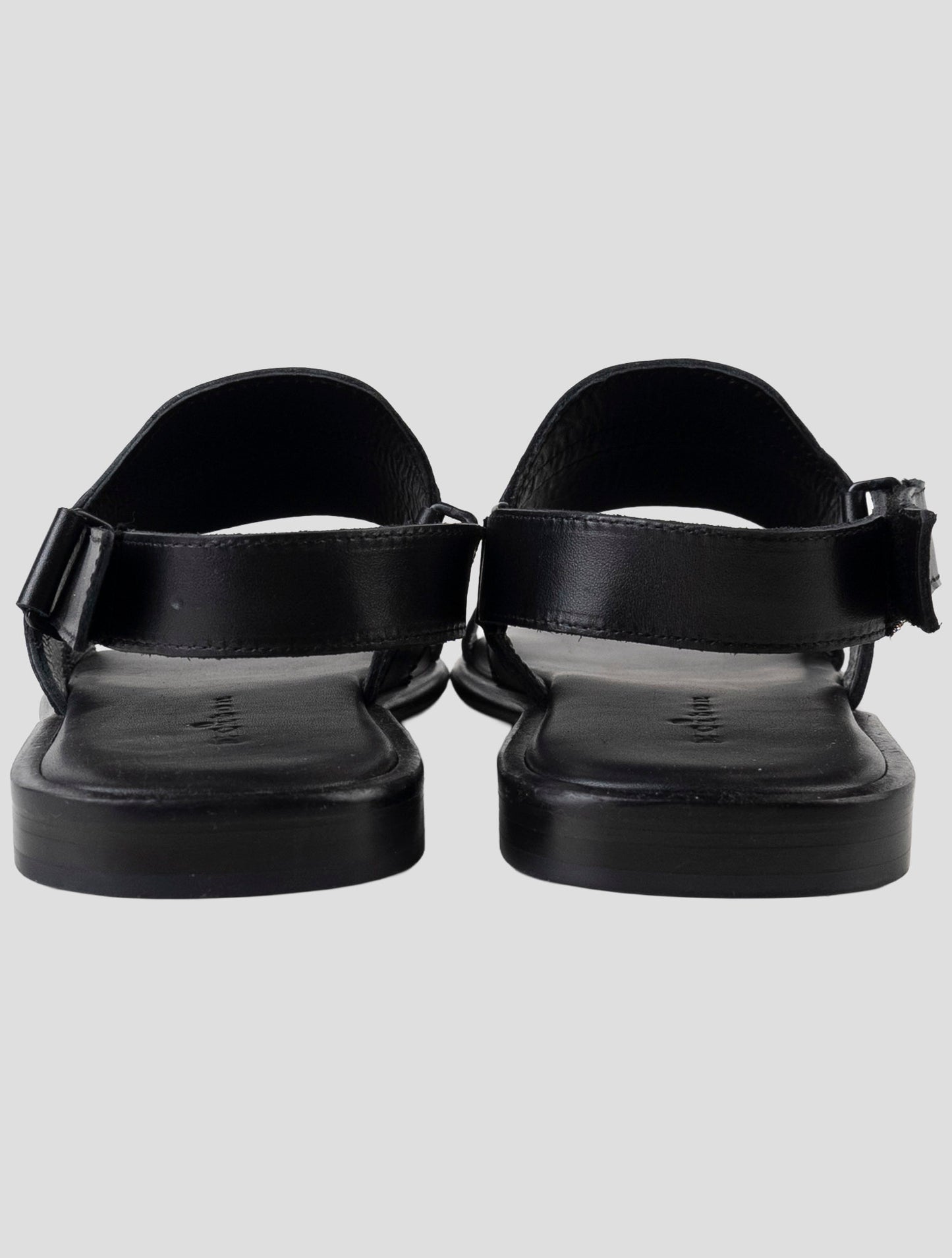 Kiton Black Leather Slippers