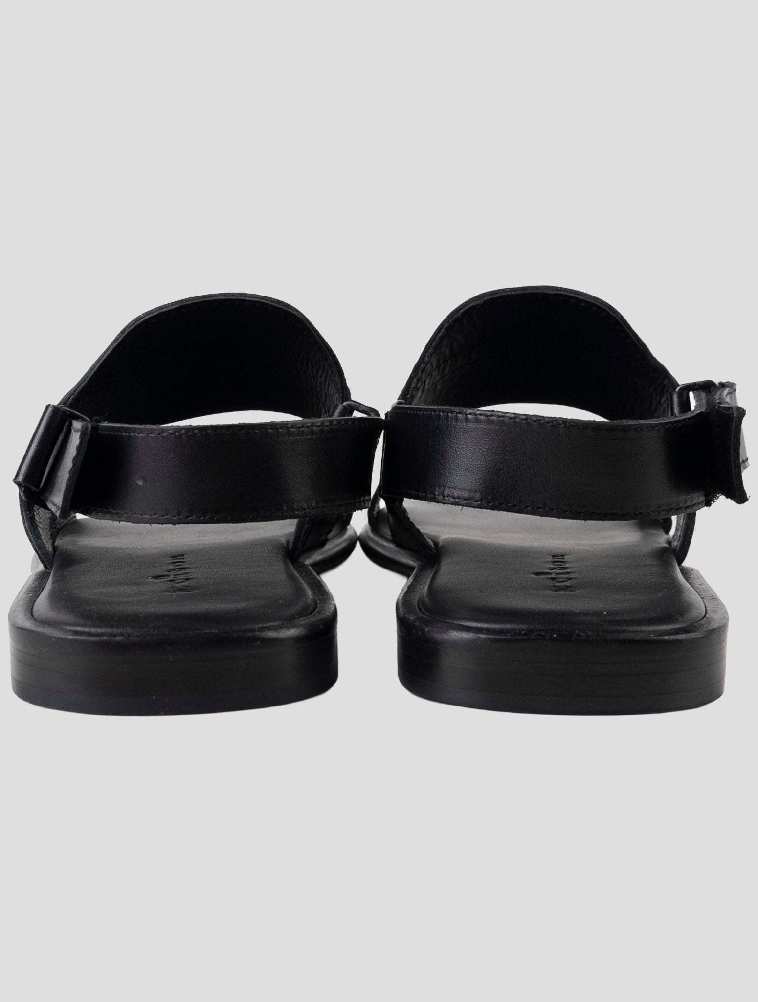 Kiton Black Leather Slippers