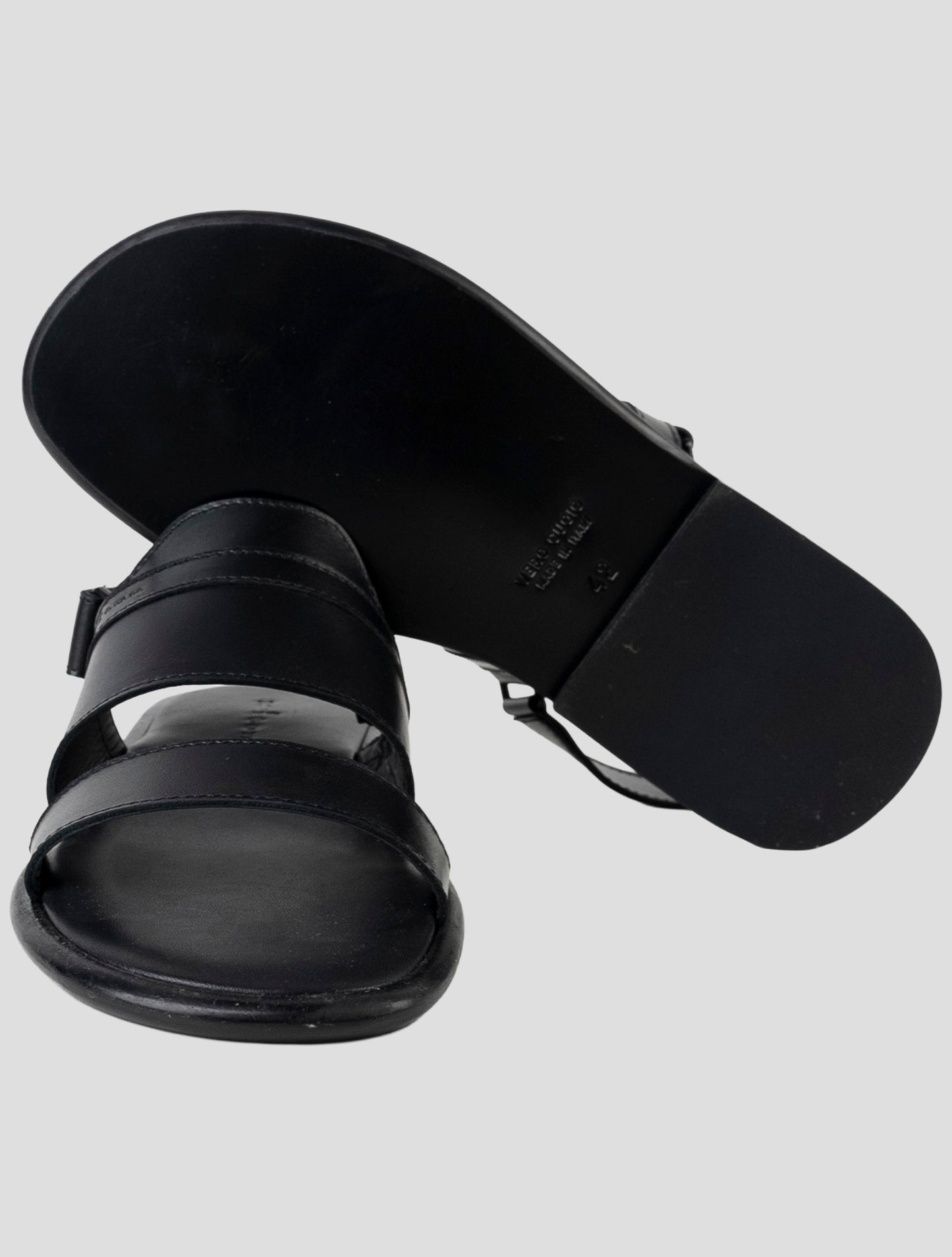 Kiton Black Leather Slippers