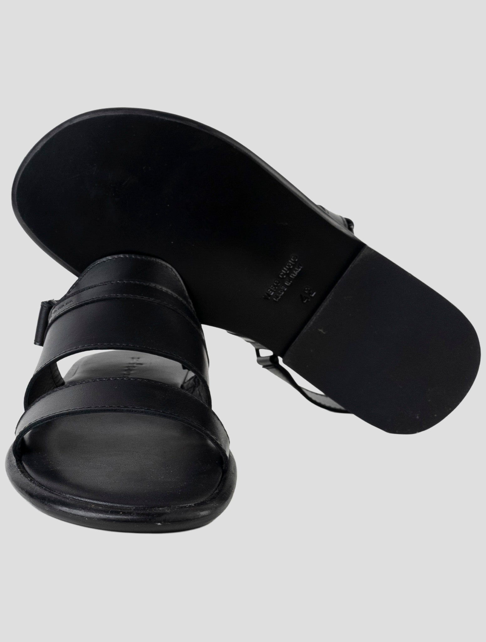 Kiton Black Leather Slippers