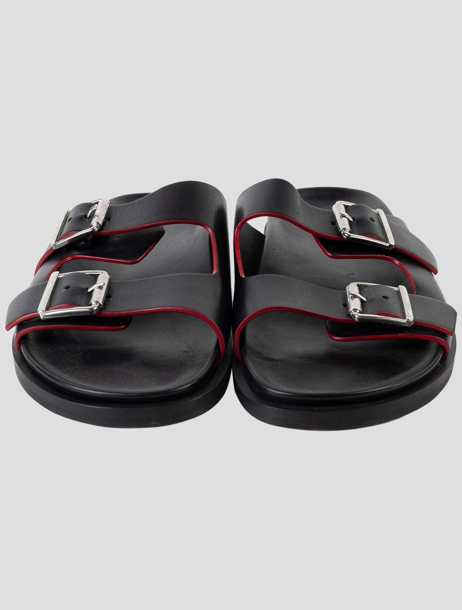 Kiton Black Leather Slippers