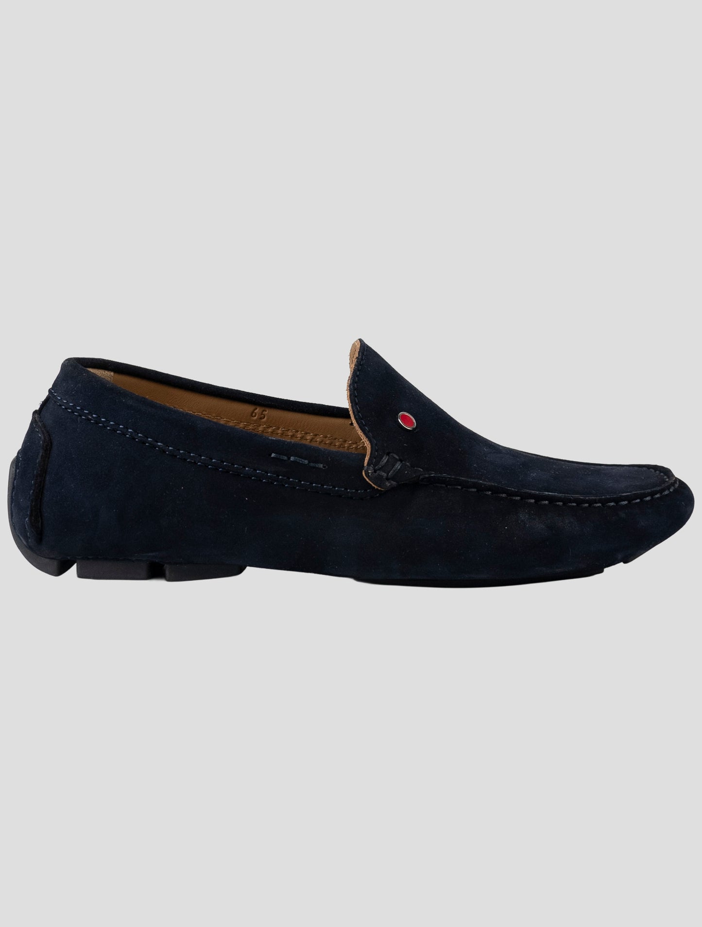 Kiton Blue Leather Suede Loafers