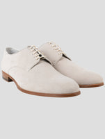 Kiton Beige Leather Suede Dress Shoes