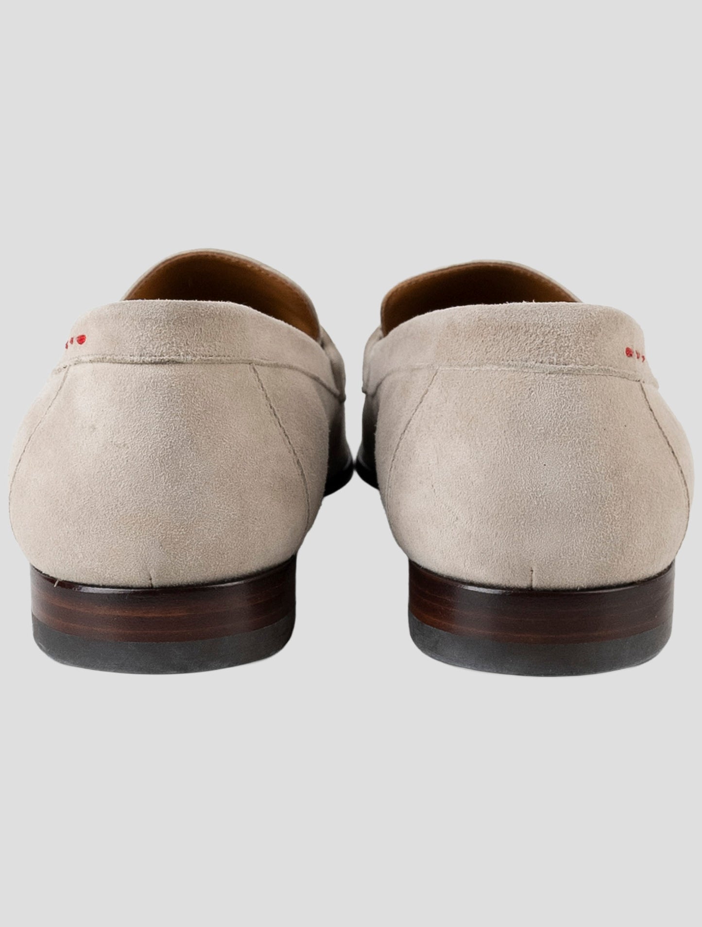 Kiton Beige Leather Suede Loafers