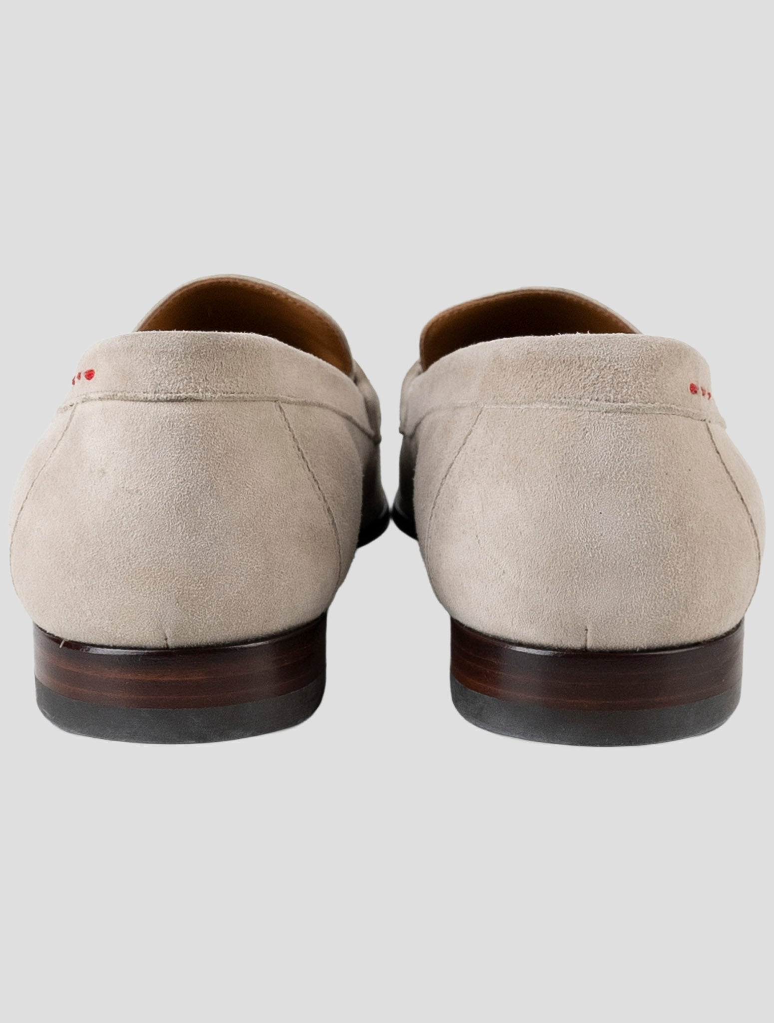 Kiton Beige Leather Suede Loafers