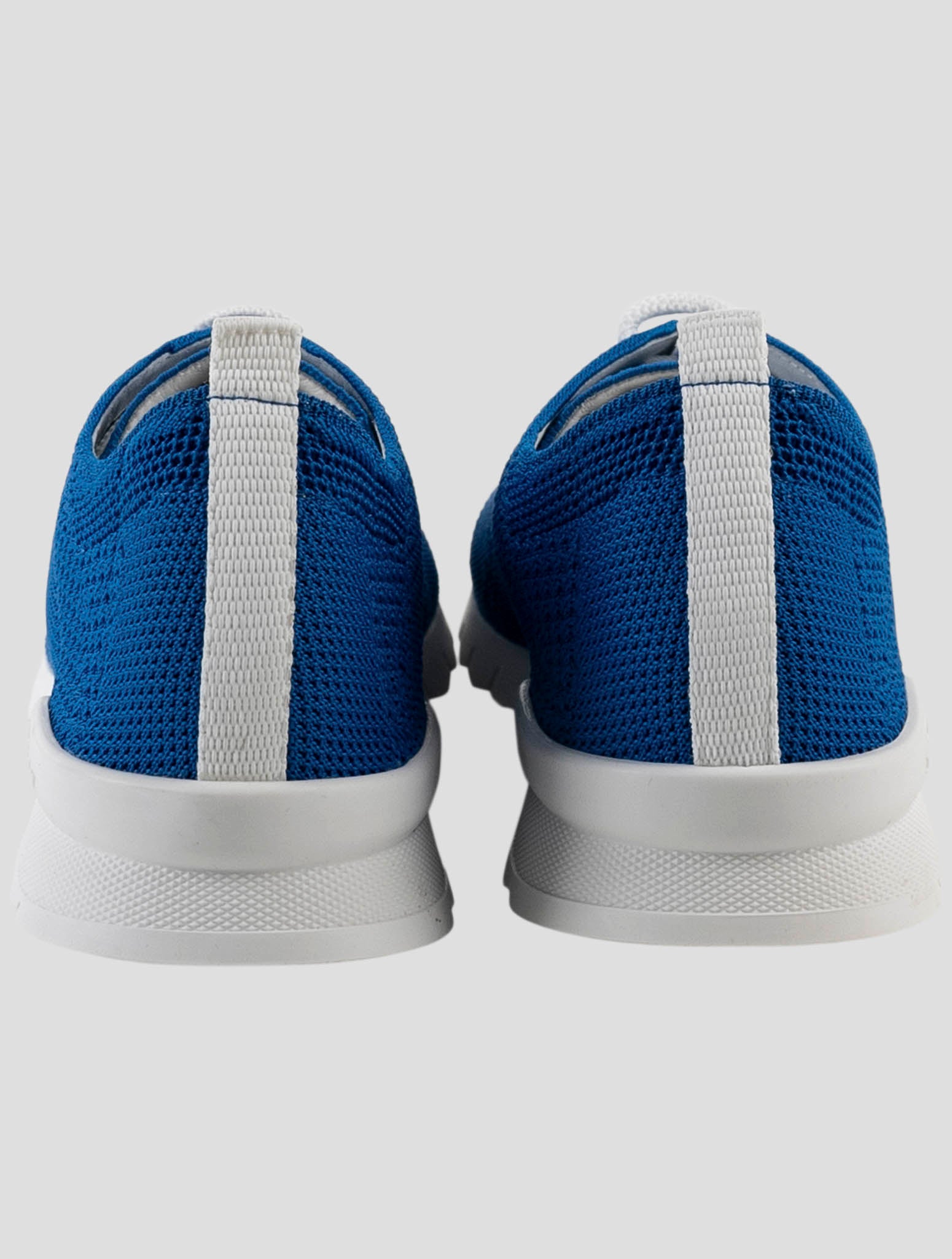 Kiton Blue Cotton Ea Sneakers