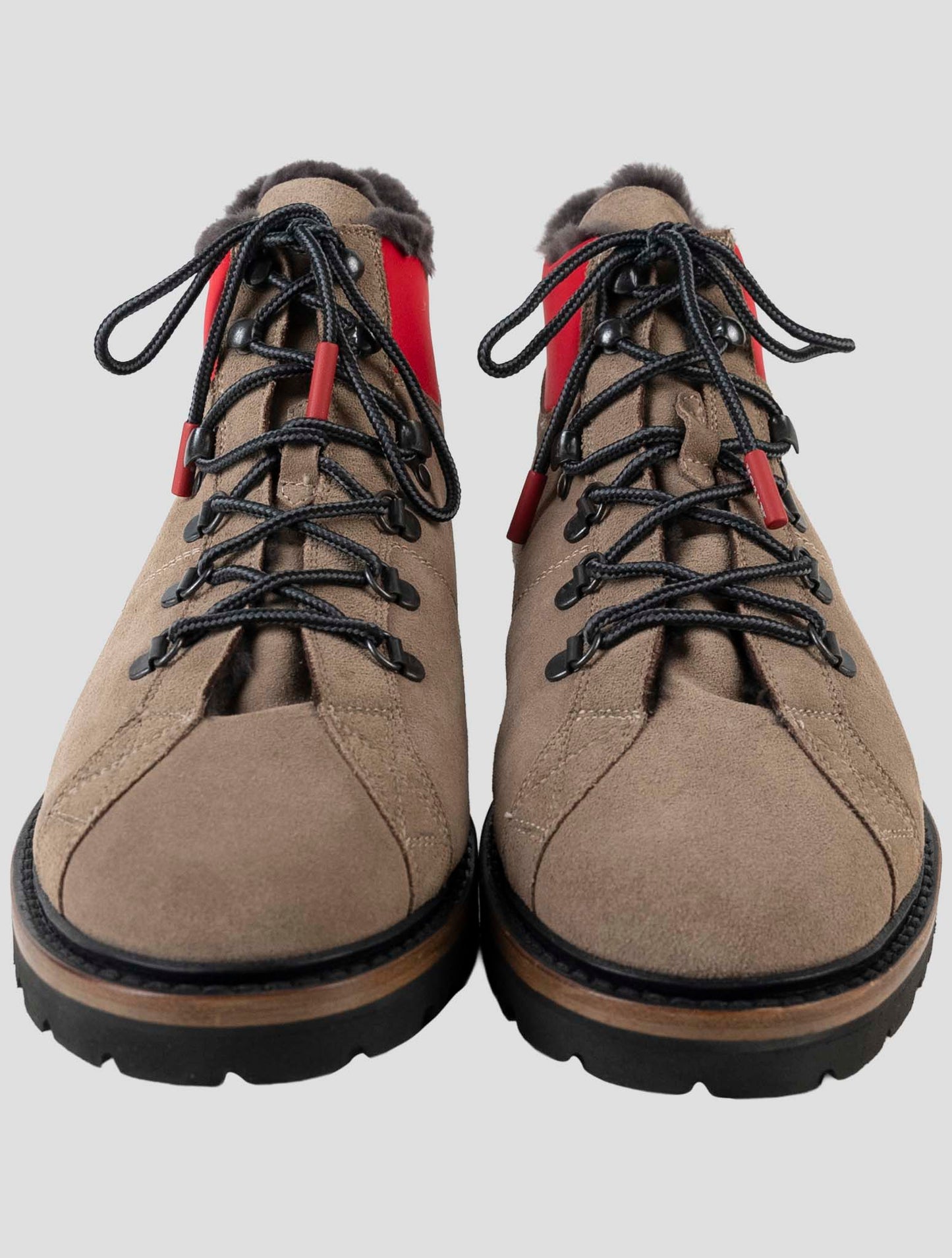 Kiton Beige Leather Suede Boots