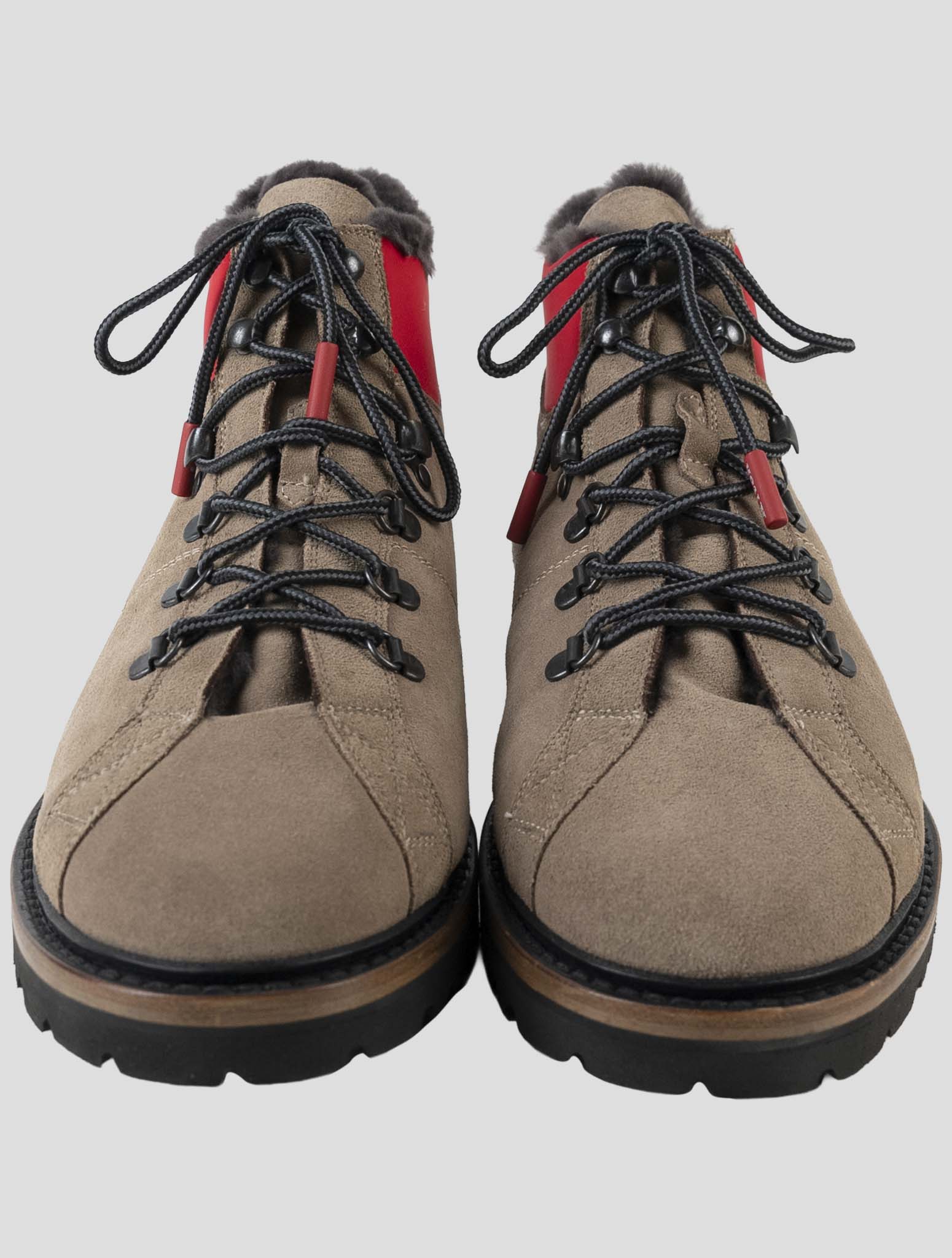 Kiton Beige Leather Suede Boots