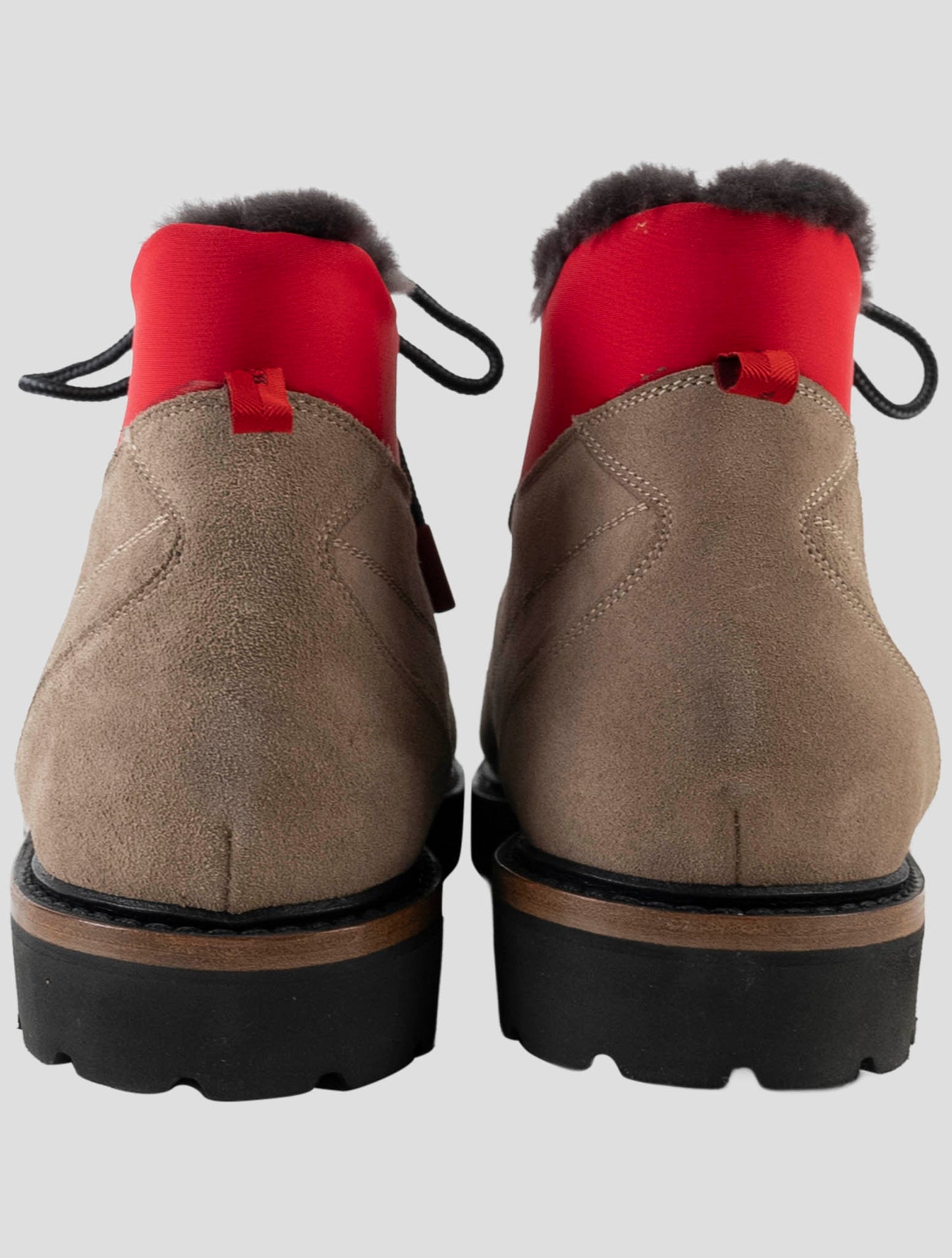 Kiton Beige Leather Suede Boots