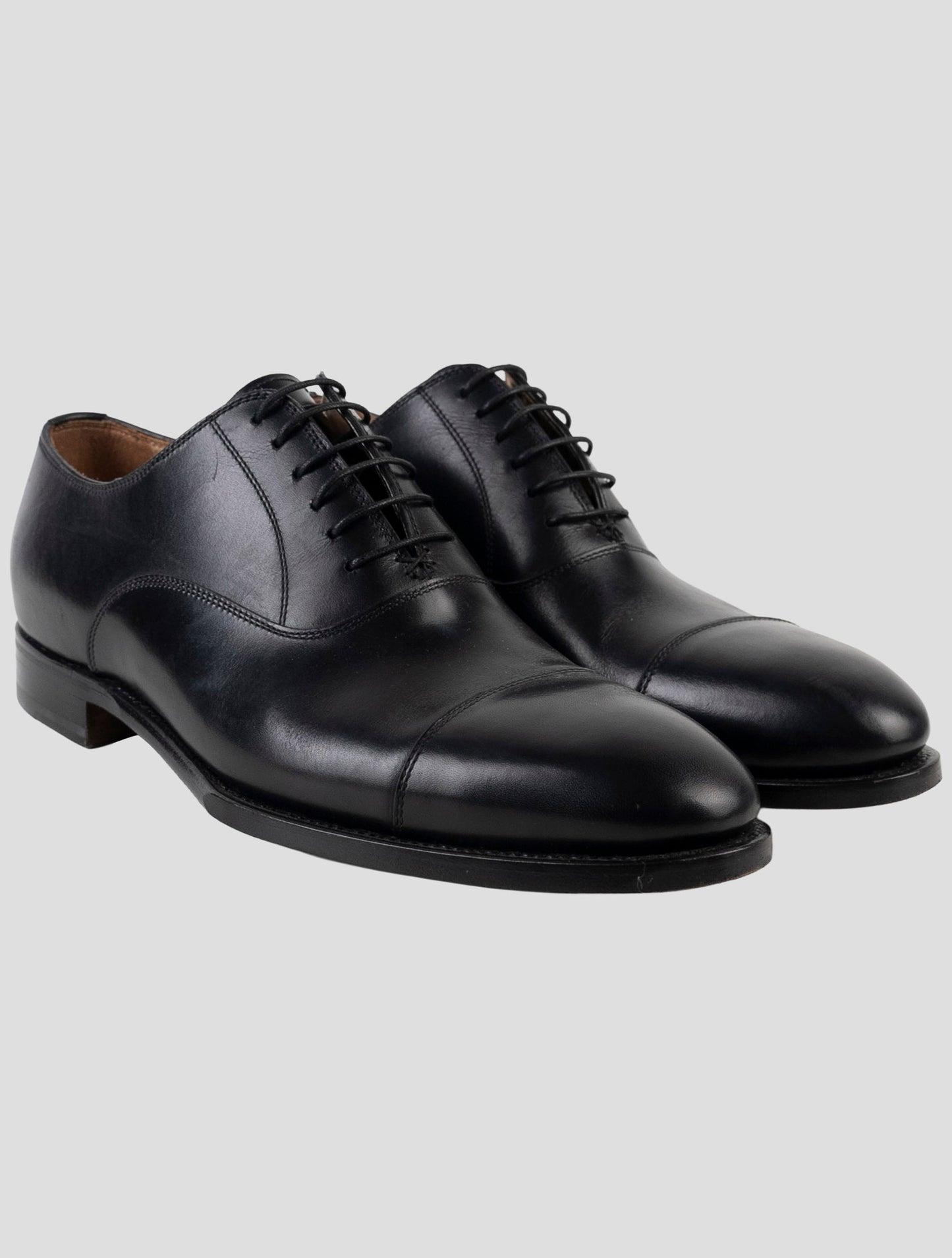 Kiton Black Leather Dress Shoes