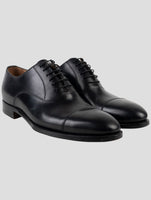 Kiton Black Leather Dress Shoes