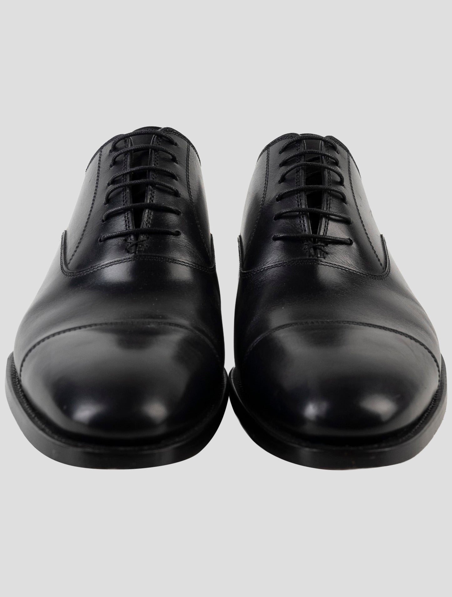Kiton Black Leather Dress Shoes