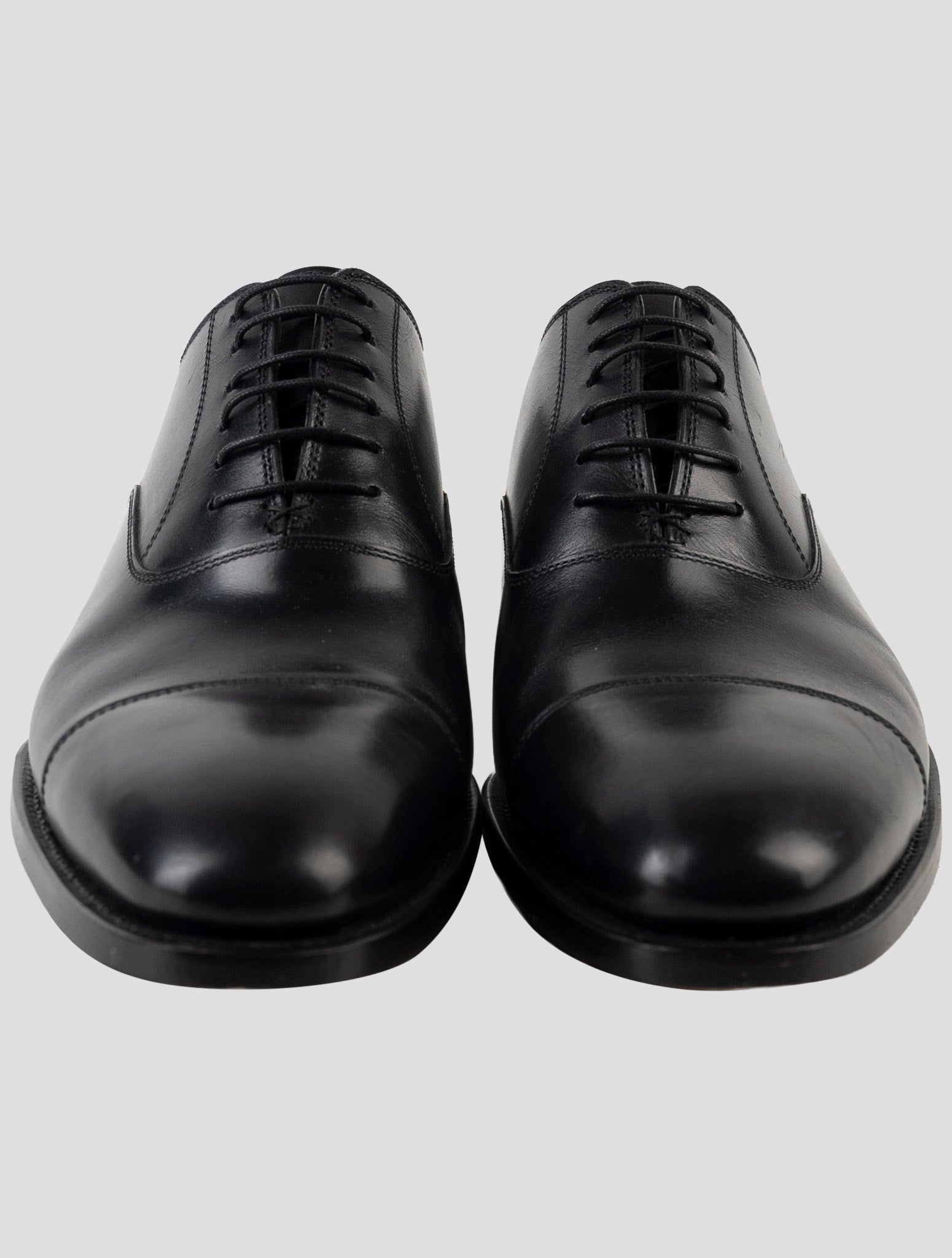 Kiton Black Leather Dress Shoes