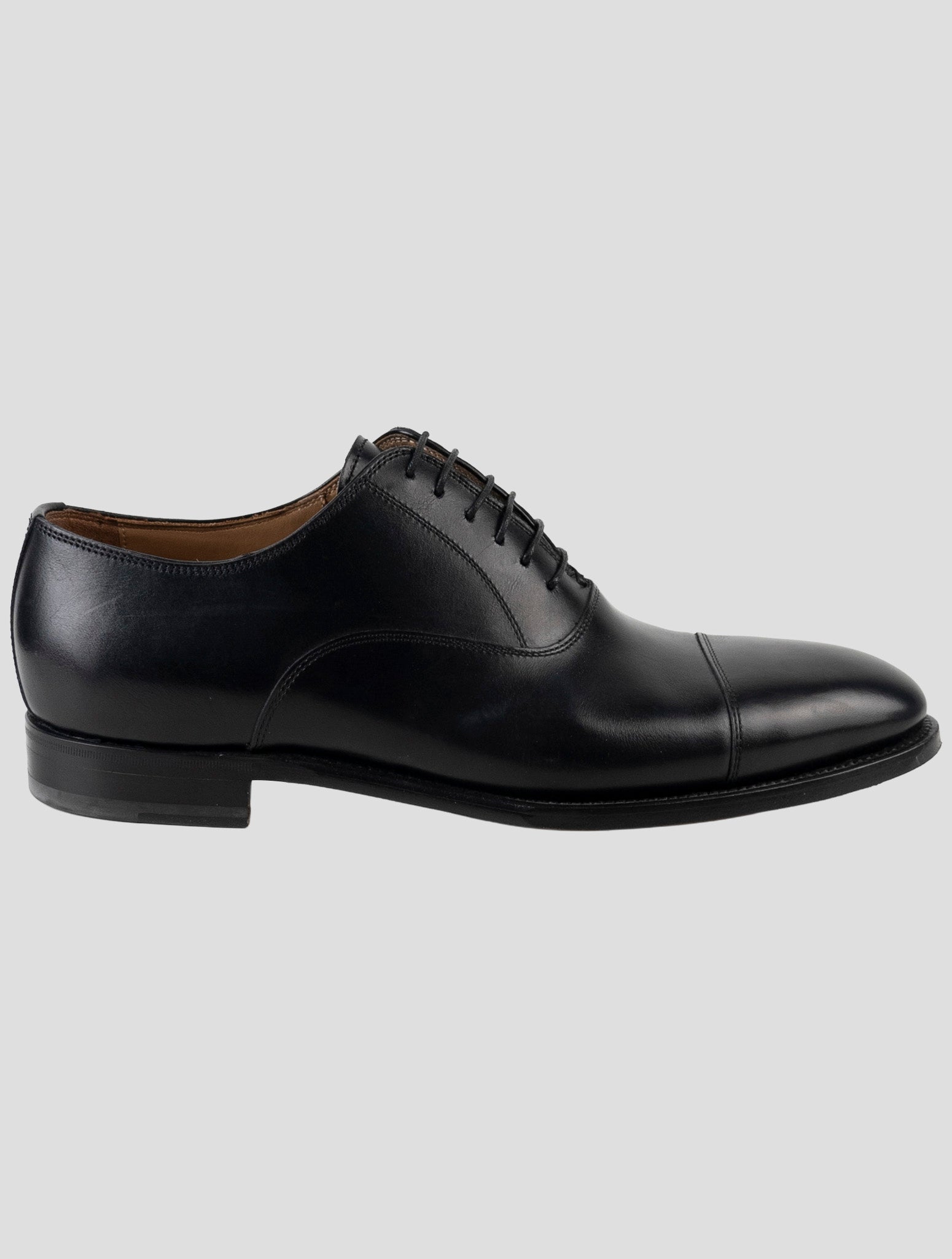 Kiton Black Leather Dress Shoes