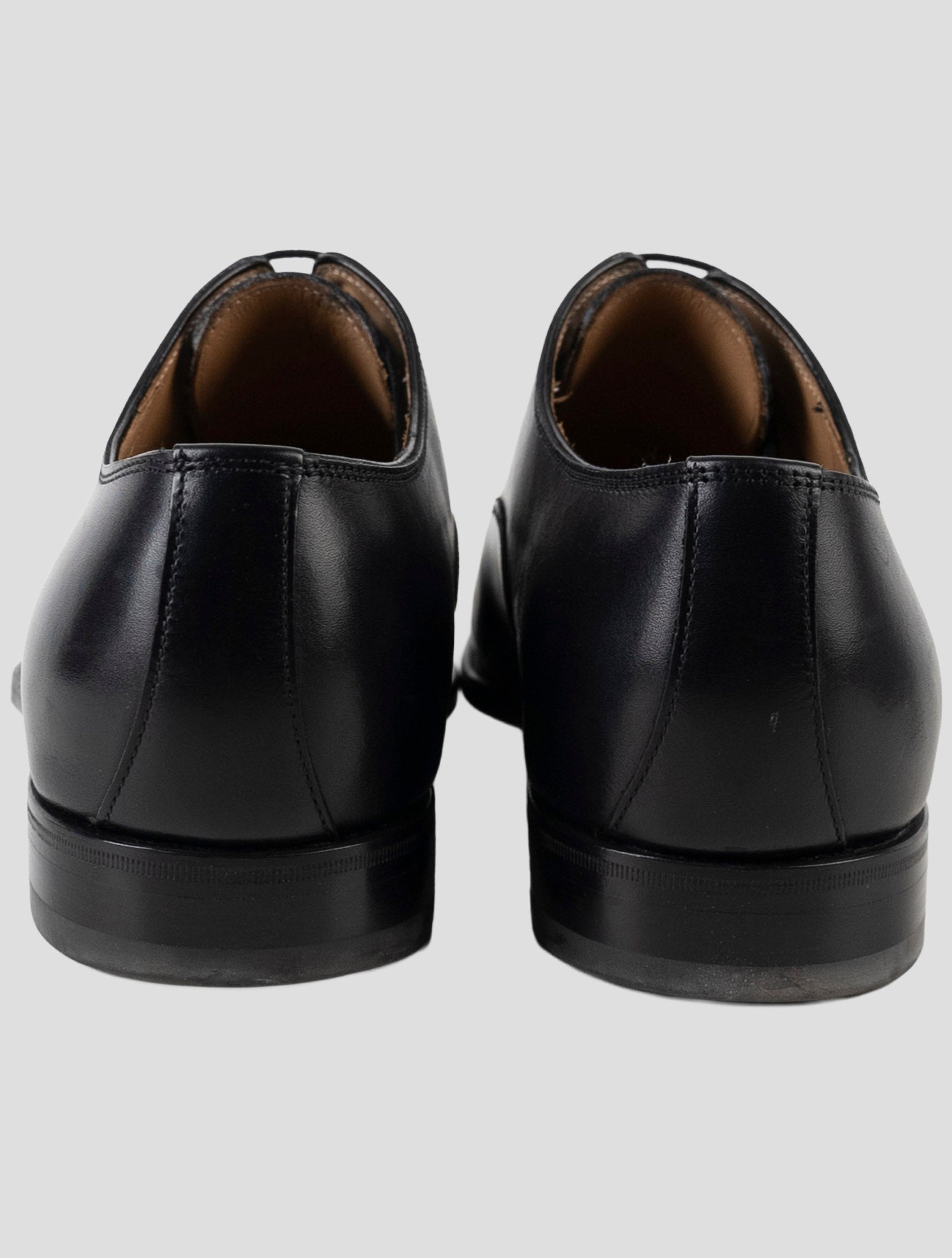 Kiton Black Leather Dress Shoes