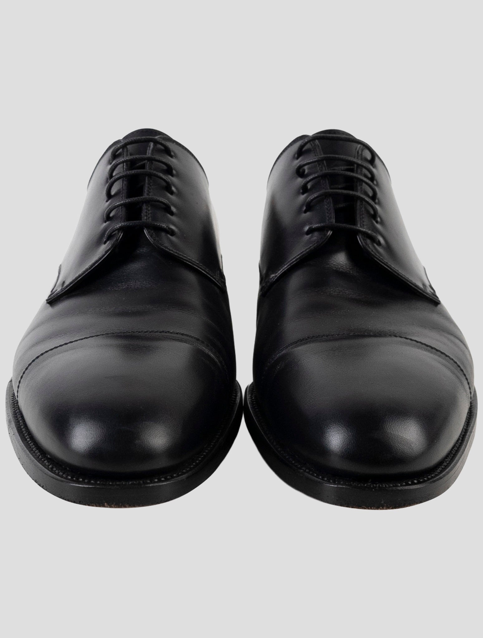 Kiton Black Leather Dress Shoes