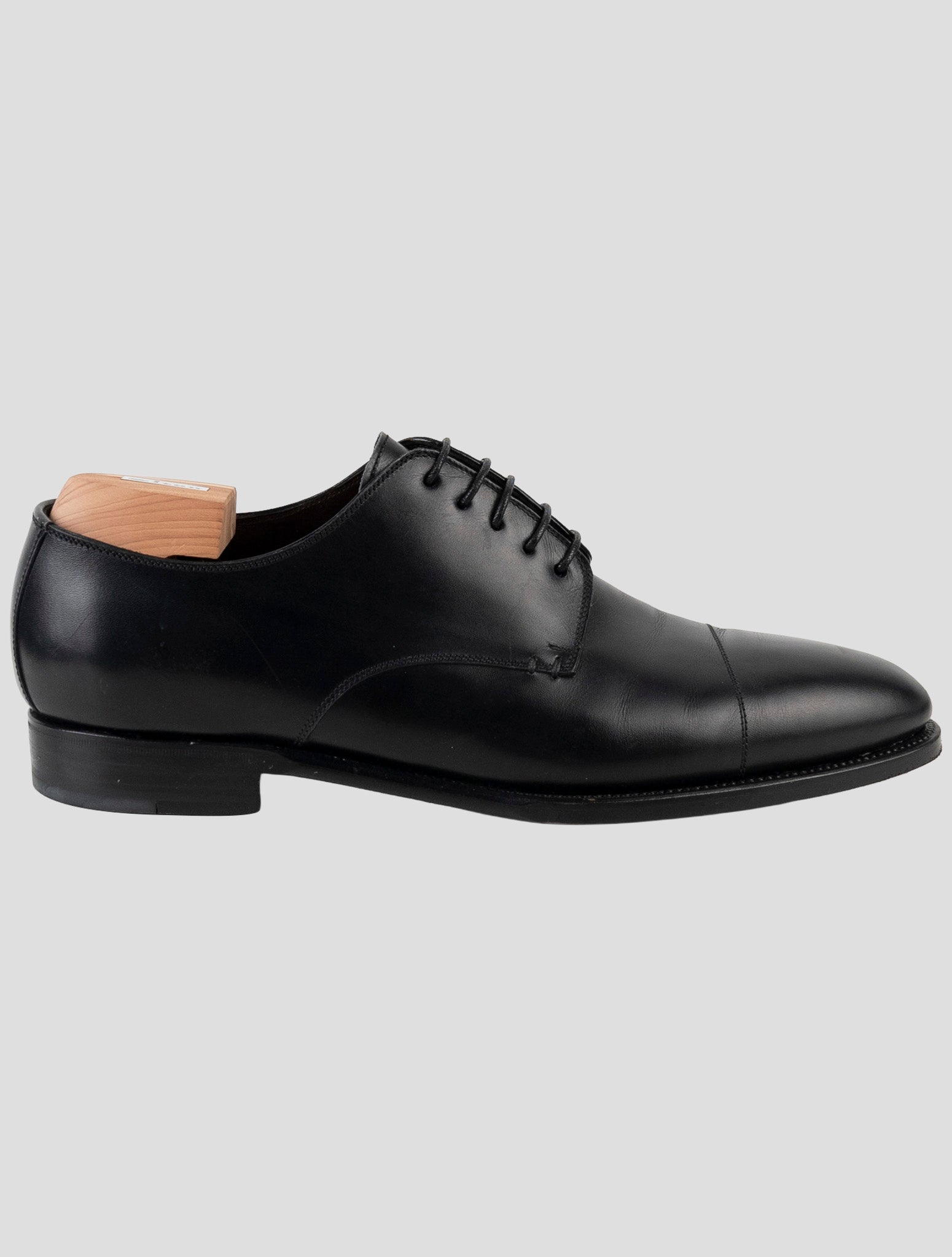 Kiton Black Leather Dress Shoes