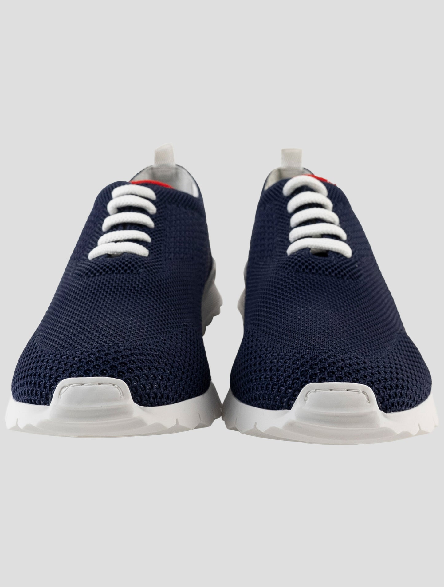Kiton Blue Red Cotton Ea Sneakers