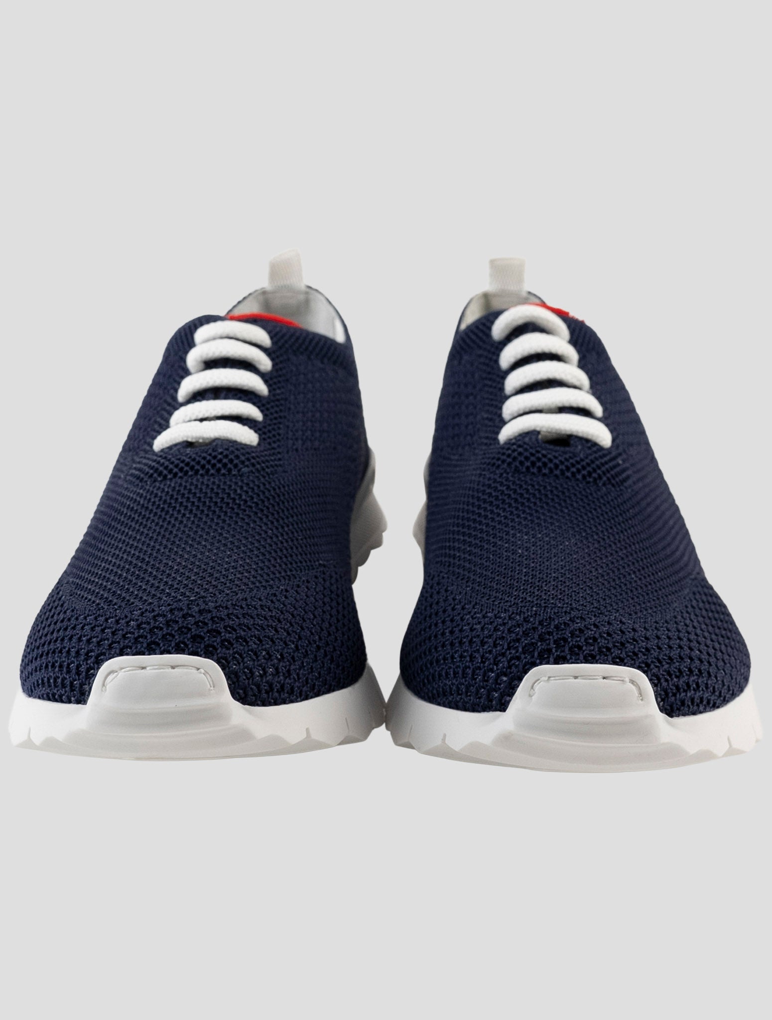 Kiton Blue Red Cotton Ea Sneakers