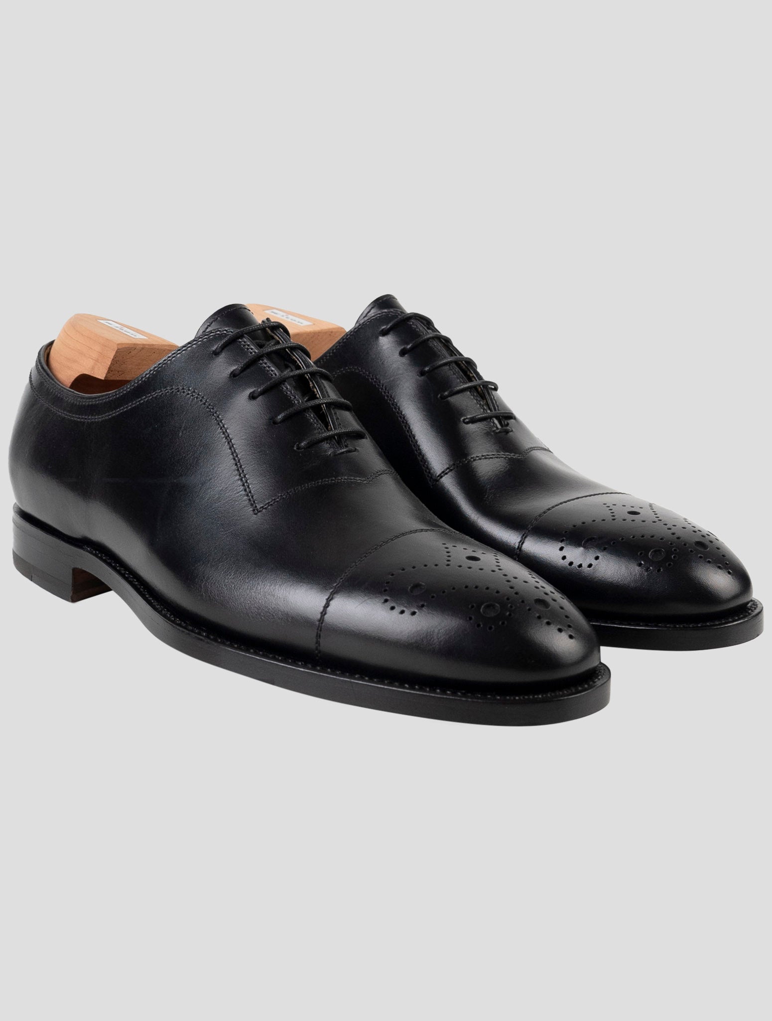 Kiton Black Leather Dress Shoes