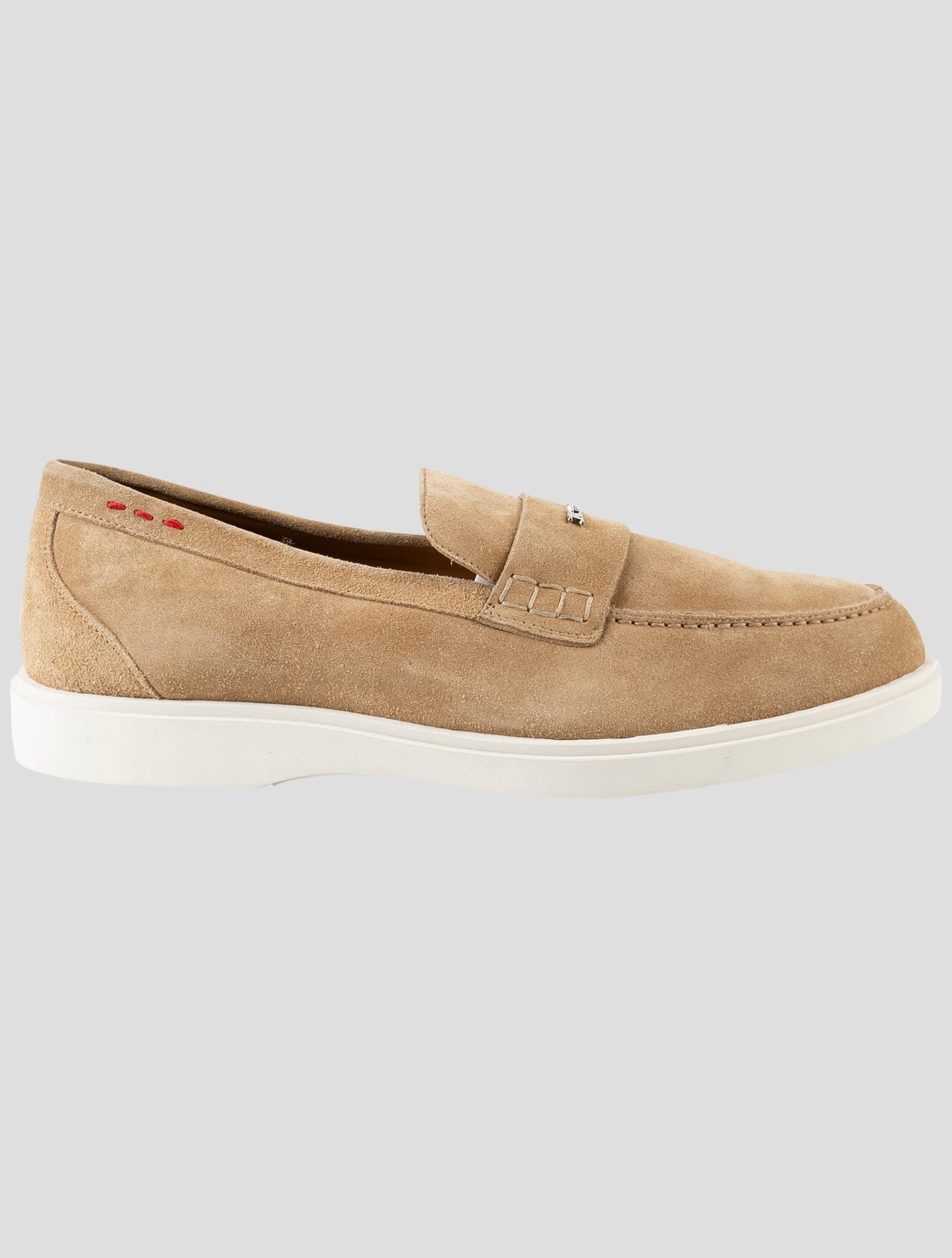 Kiton Beige Leather Suede Loafers