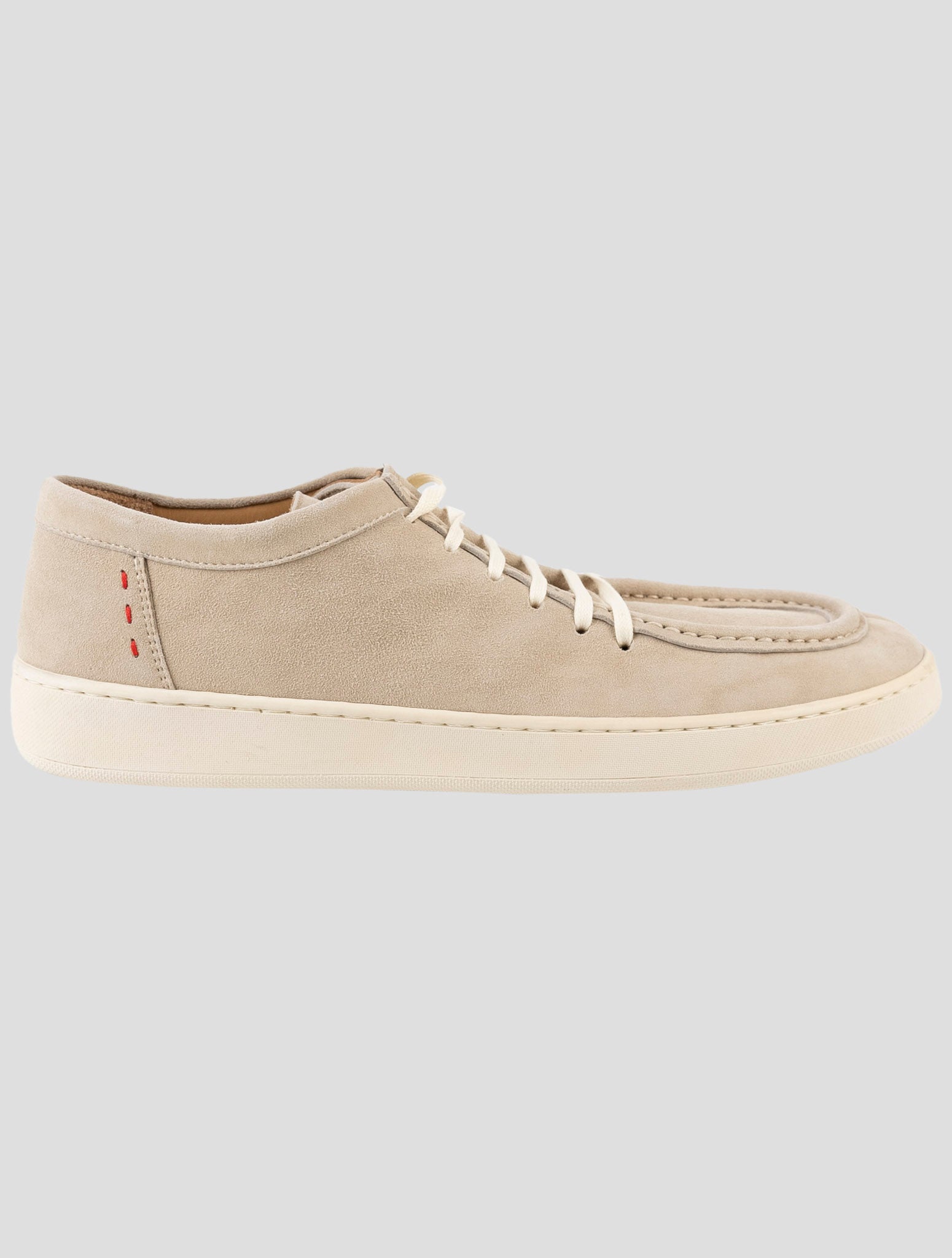 Kiton Beige Leather Suede Sneakers