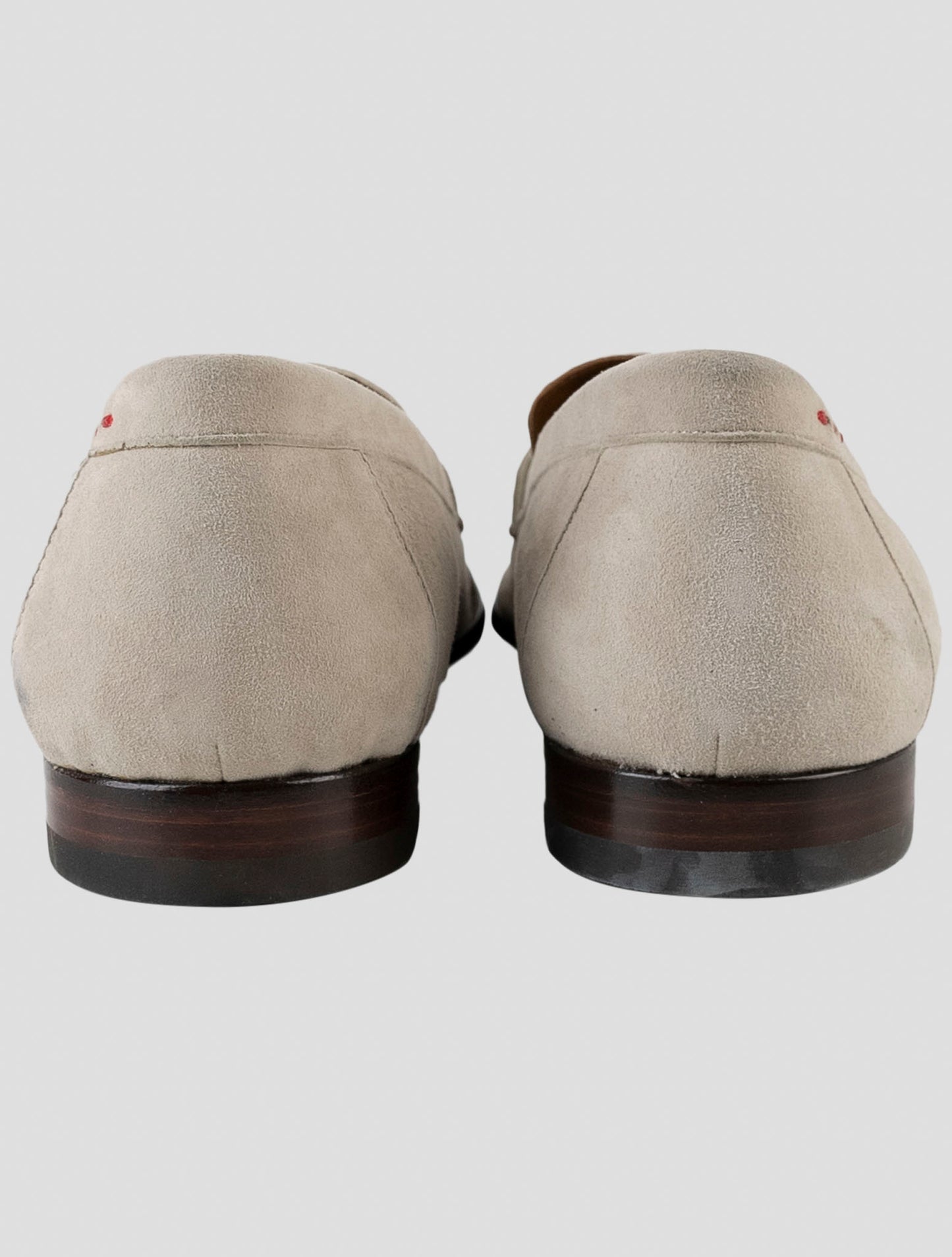 Kiton Beige Leather Suede Loafers