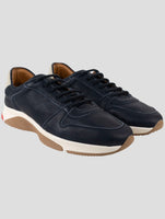 Kiton Blue Leather Sneakers