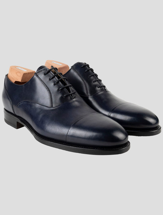 Kiton Blue Leather Dress Shoes