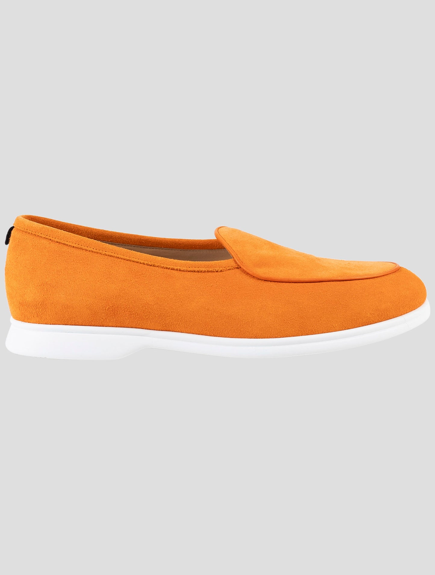 Kiton Orange Leather Suede Loafers