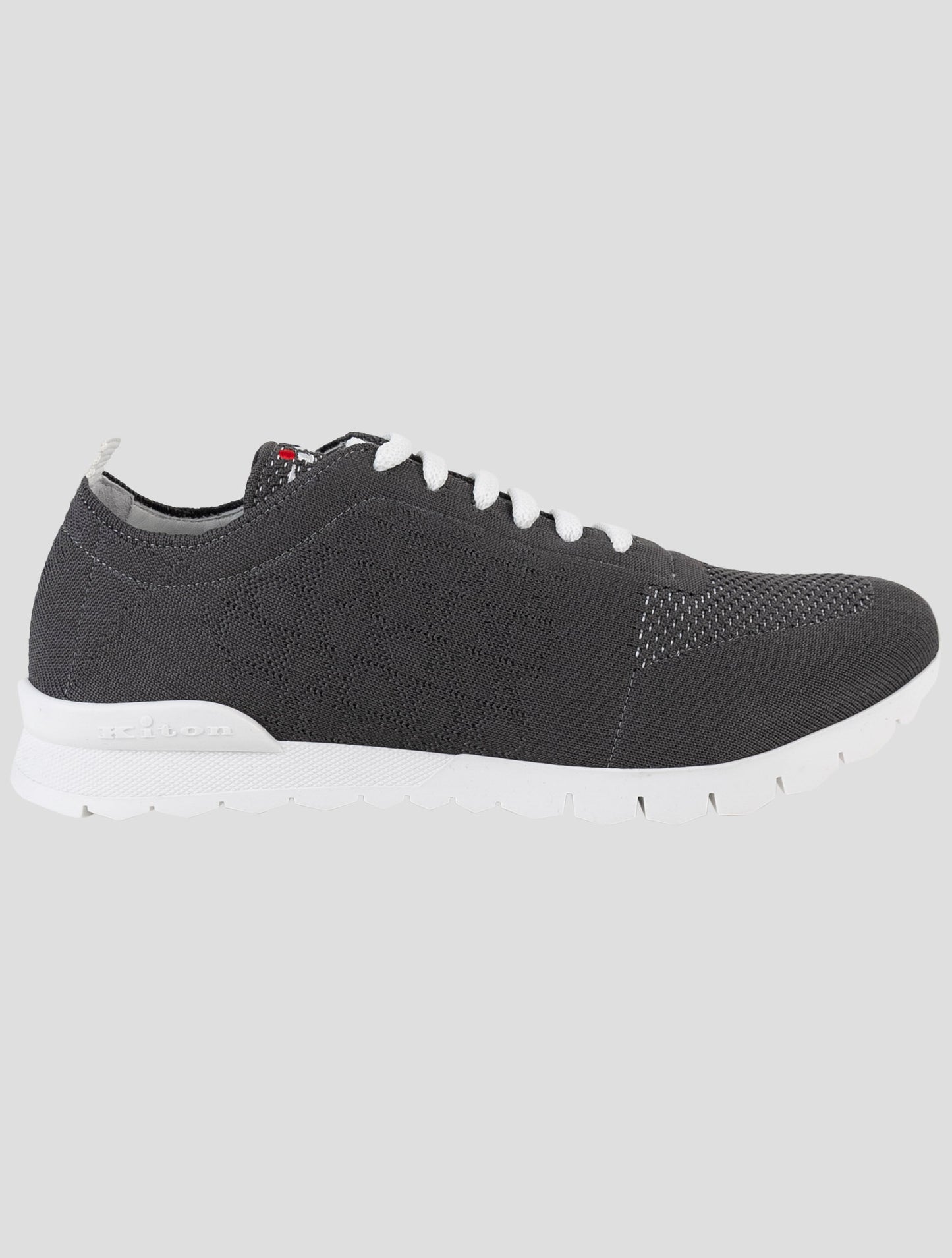 Kiton Gray Cotton Ea Sneakers