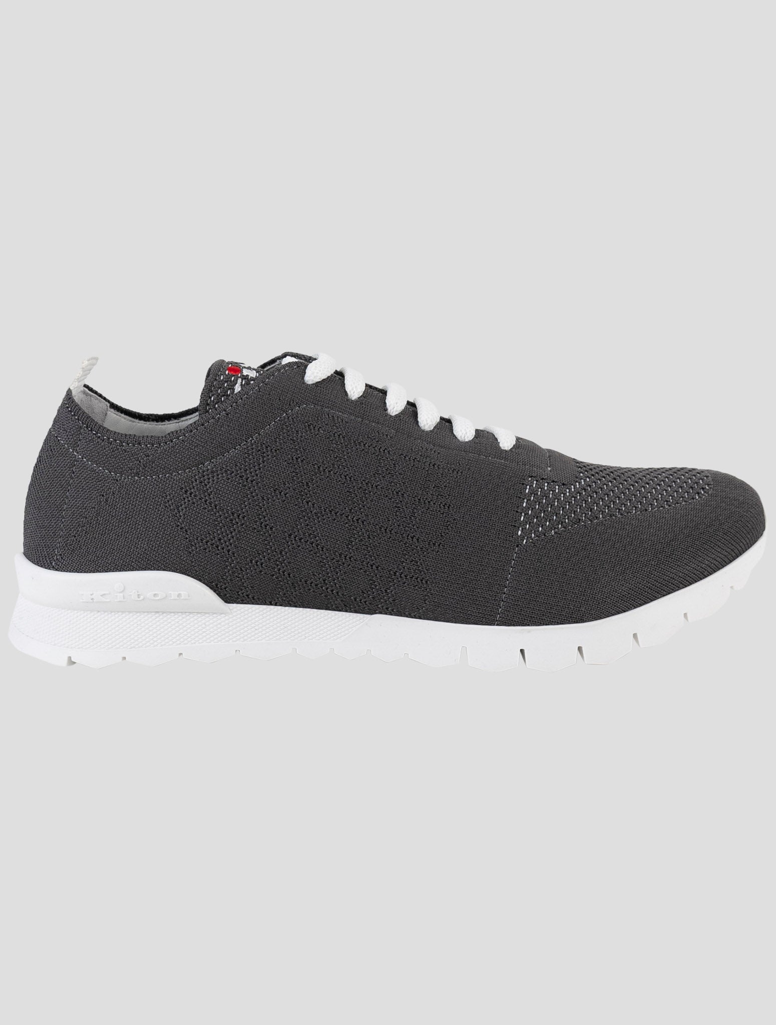 Kiton Gray Cotton Ea Sneakers