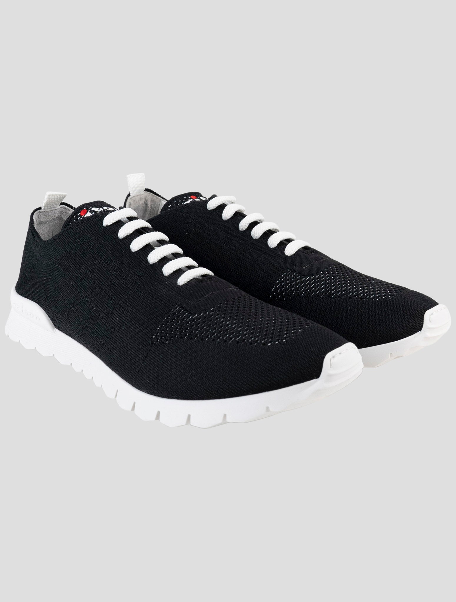 Kiton Black Cotton Ea Sneakers