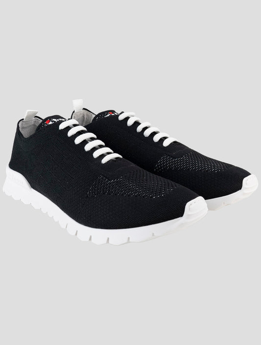 Kiton Black Cotton Ea Sneakers