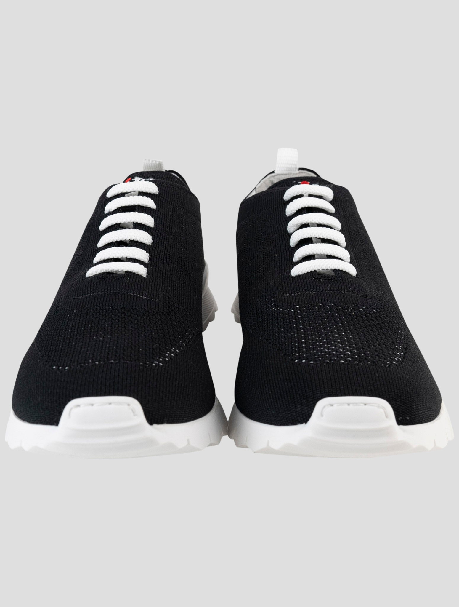 Kiton Black Cotton Ea Sneakers