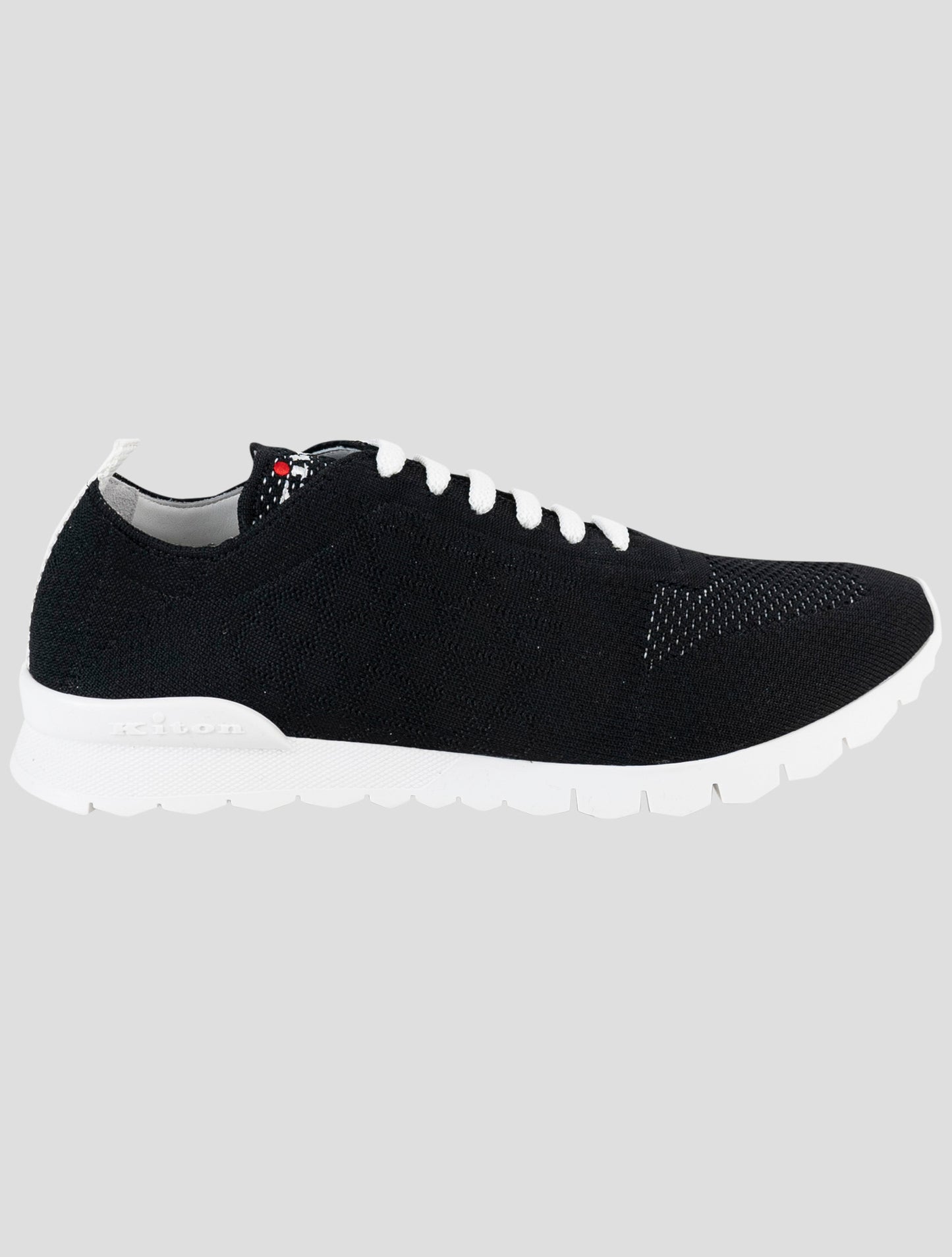 Kiton Black Cotton Ea Sneakers