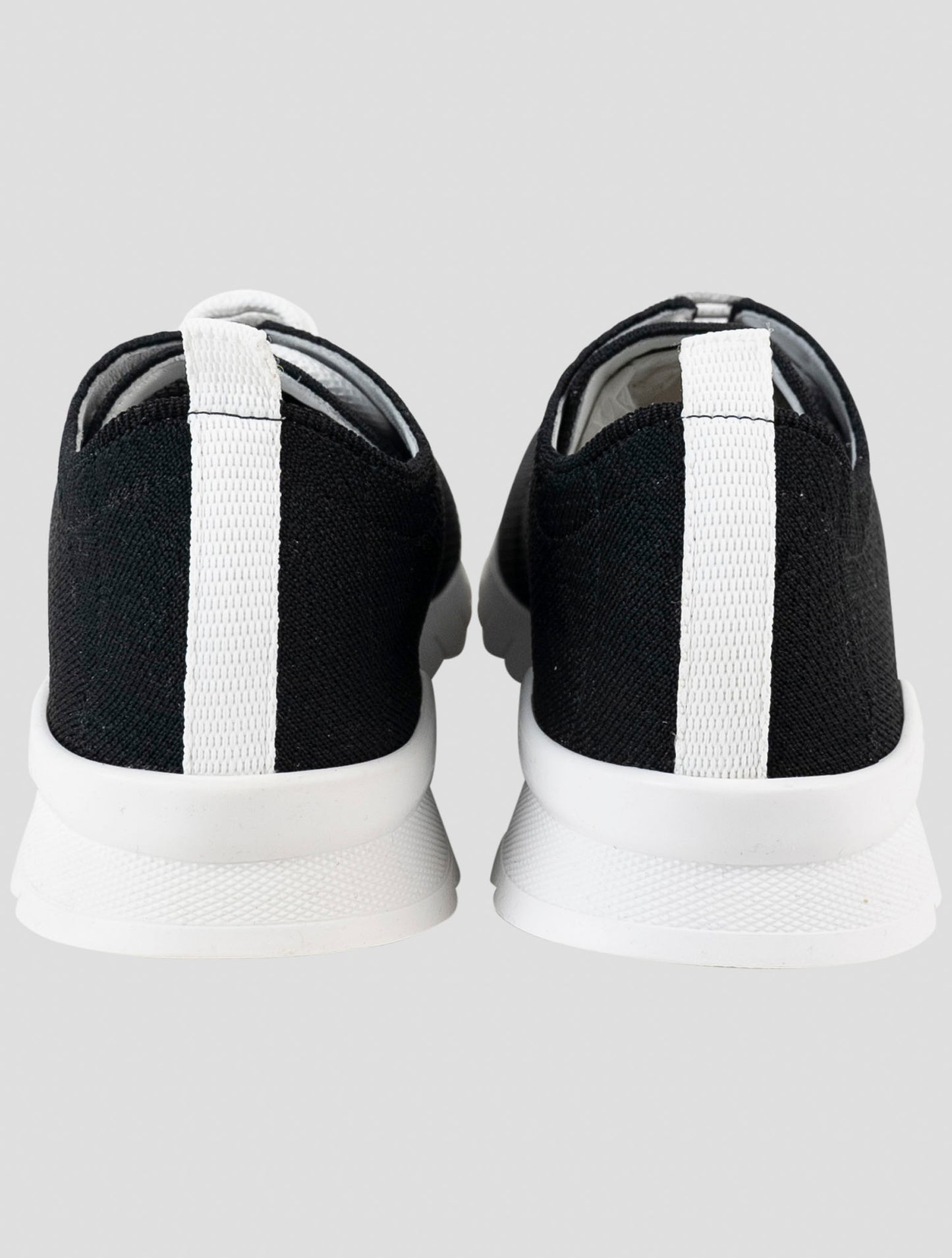 Kiton Black Cotton Ea Sneakers