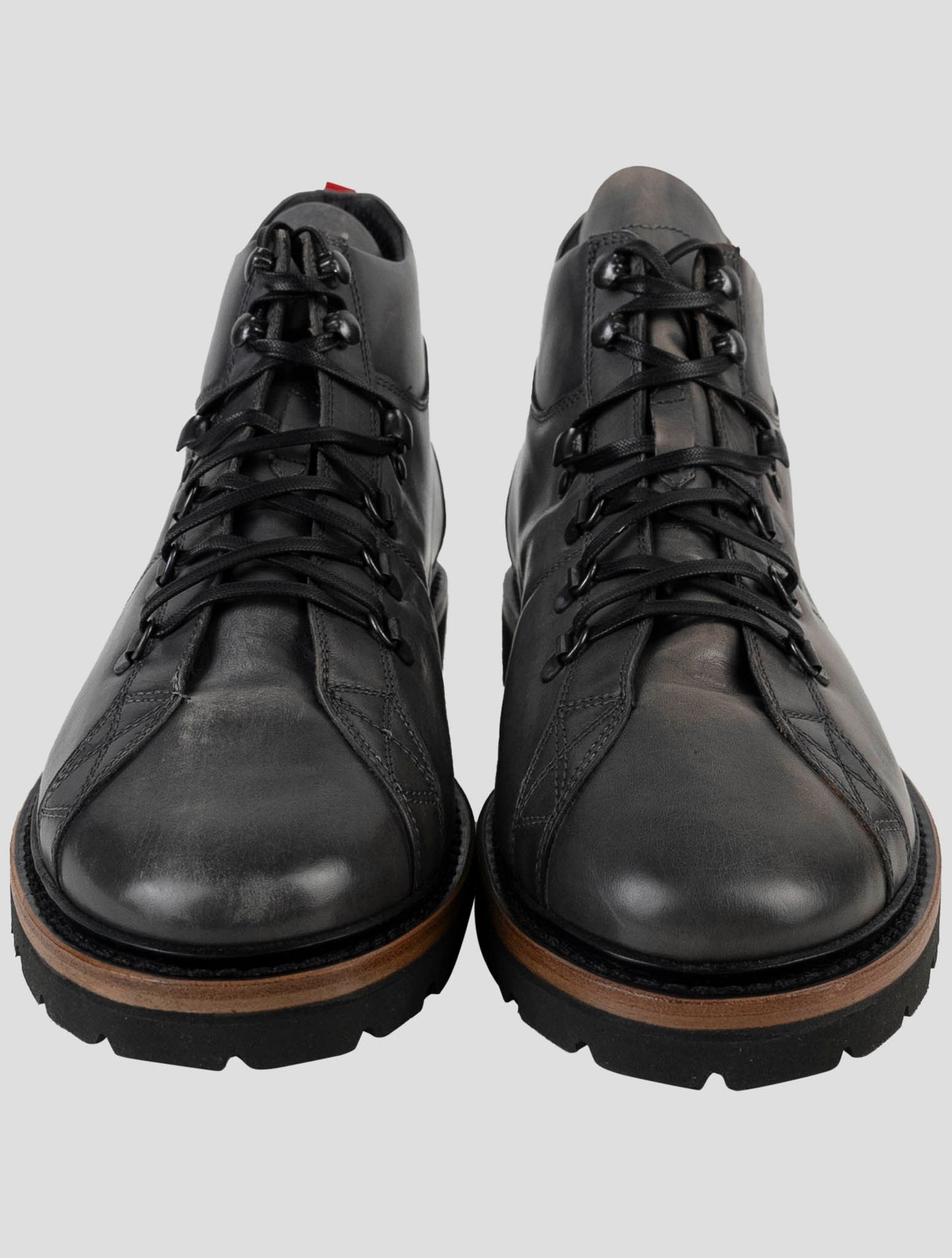 Kiton Gray Leather Boots