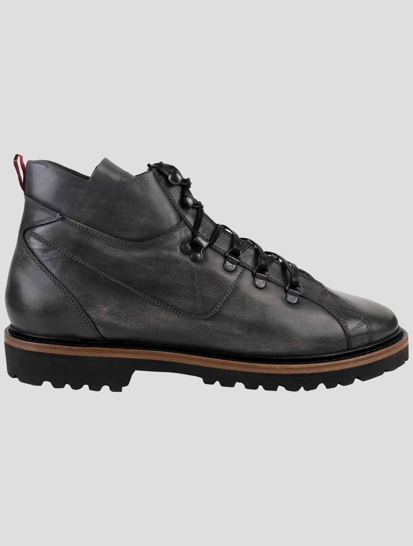 Kiton Gray Leather Boots