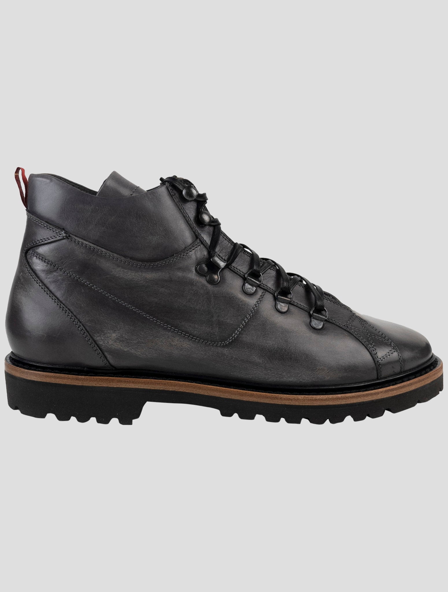 Kiton Gray Leather Boots