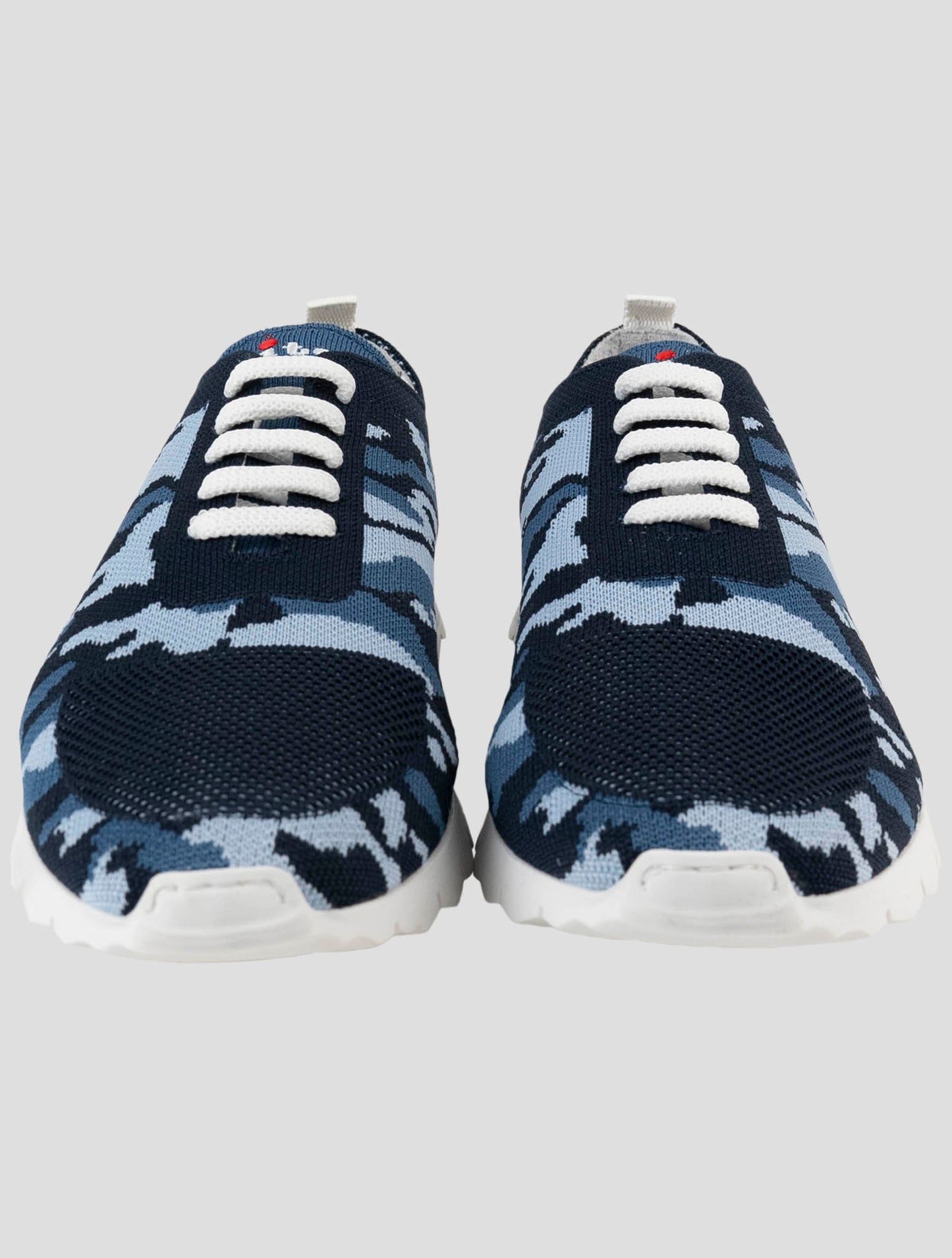 Kiton Blue Cotton Ea Sneakers