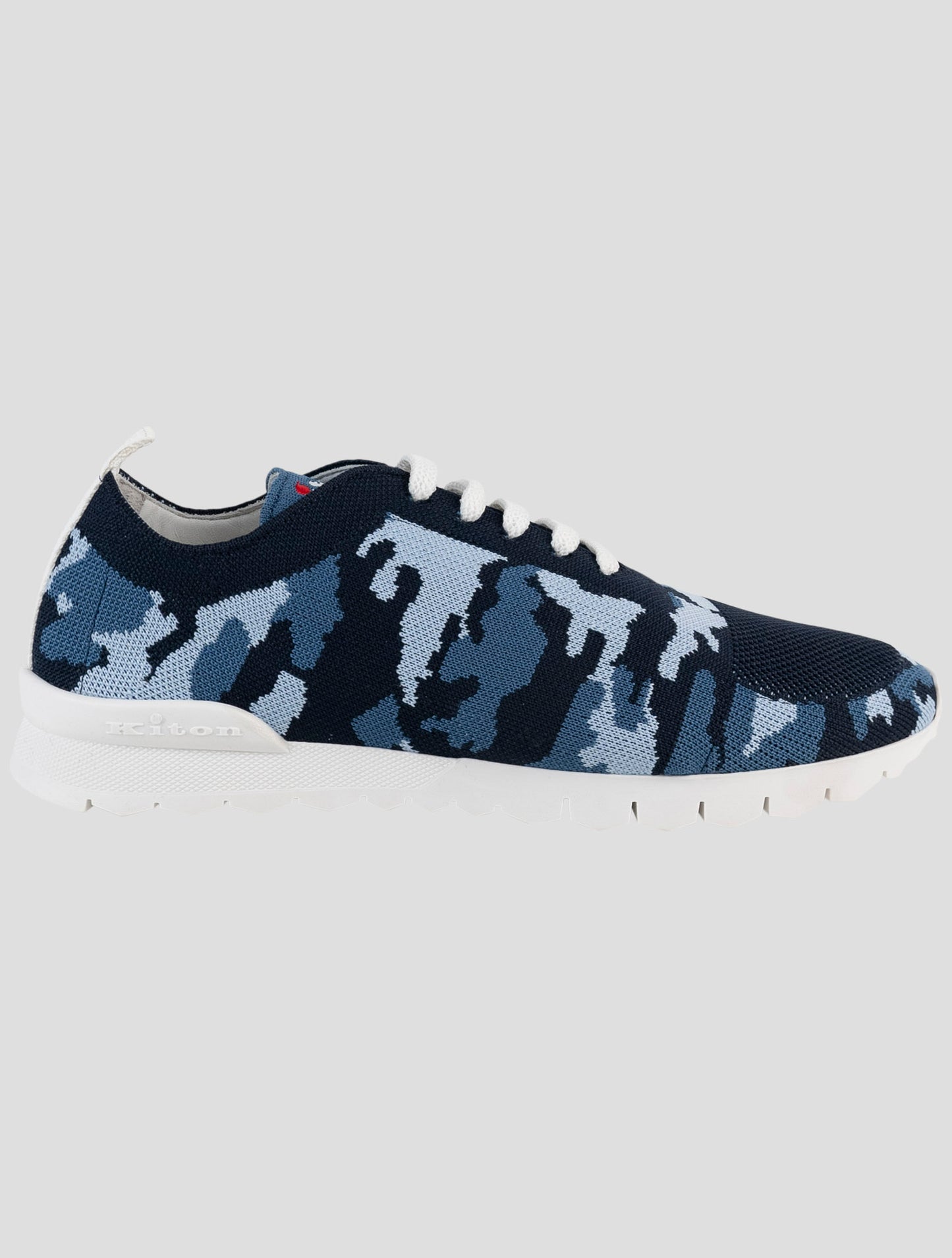 Kiton Blue Cotton Ea Sneakers
