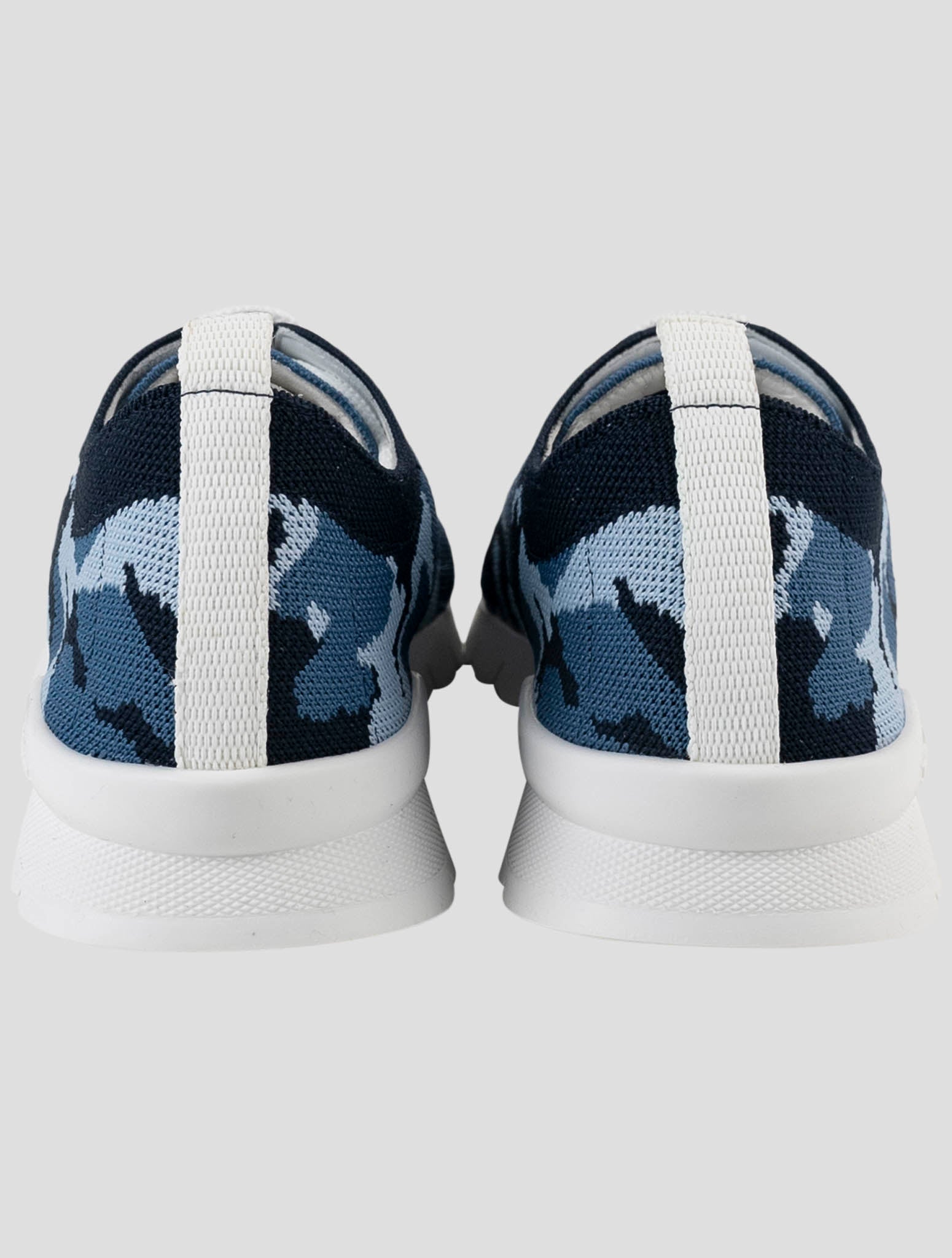 Kiton Blue Cotton Ea Sneakers
